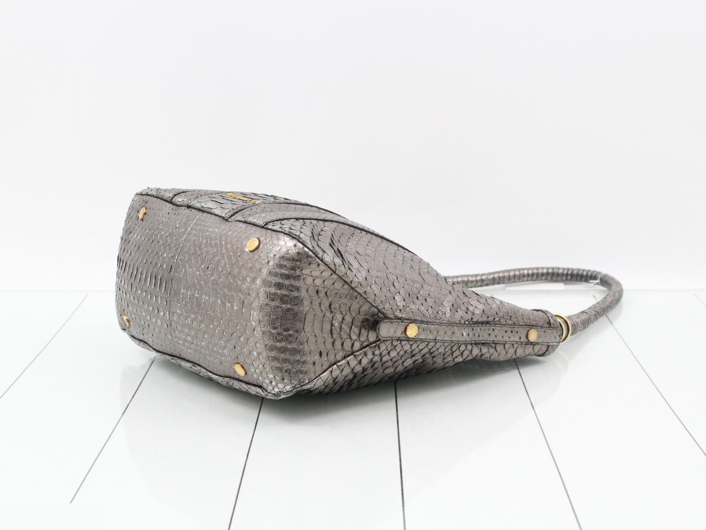 Metallic Python One Shoulder Bag — view 6