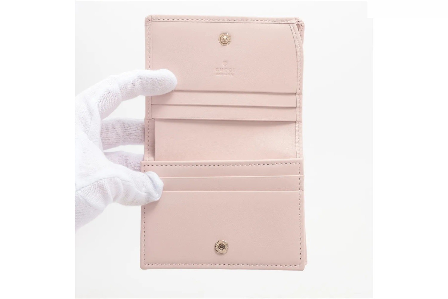 GG Emblem Compact Wallet 854243 Leather Bi-fold Wallet — view 3