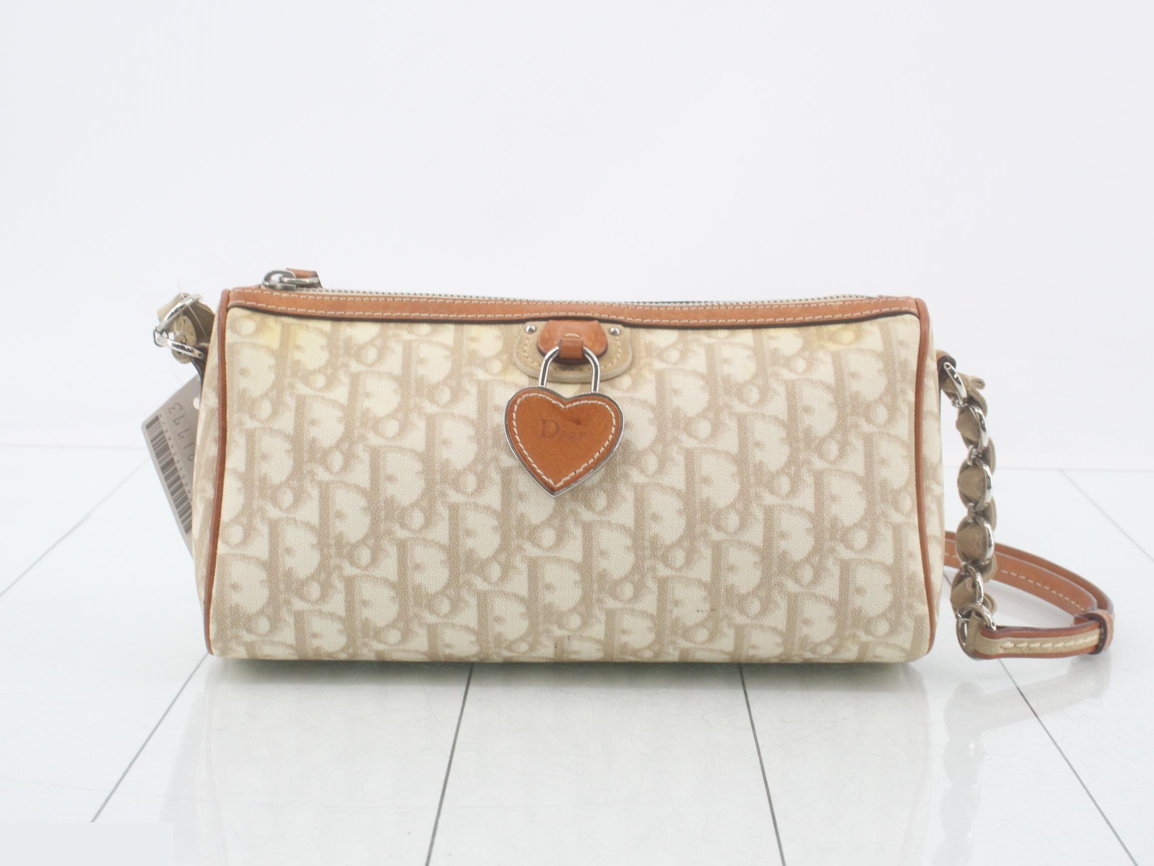 Trotter/Oblique PVC/Leather Heart One-Shoulder Bag