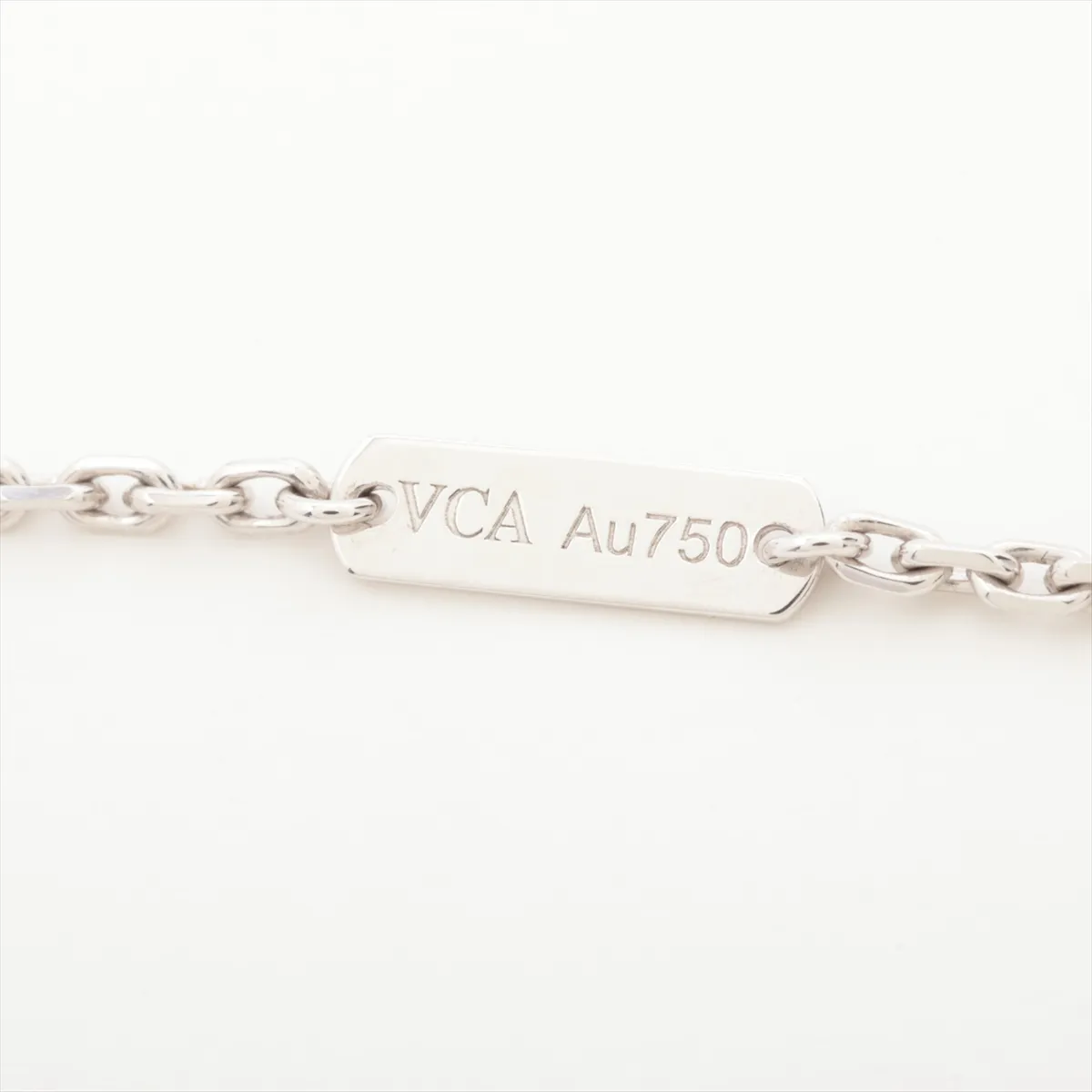 Magic Alhambra Shell Necklace, 750 (WG), 10.7g, JE011825, — view 4