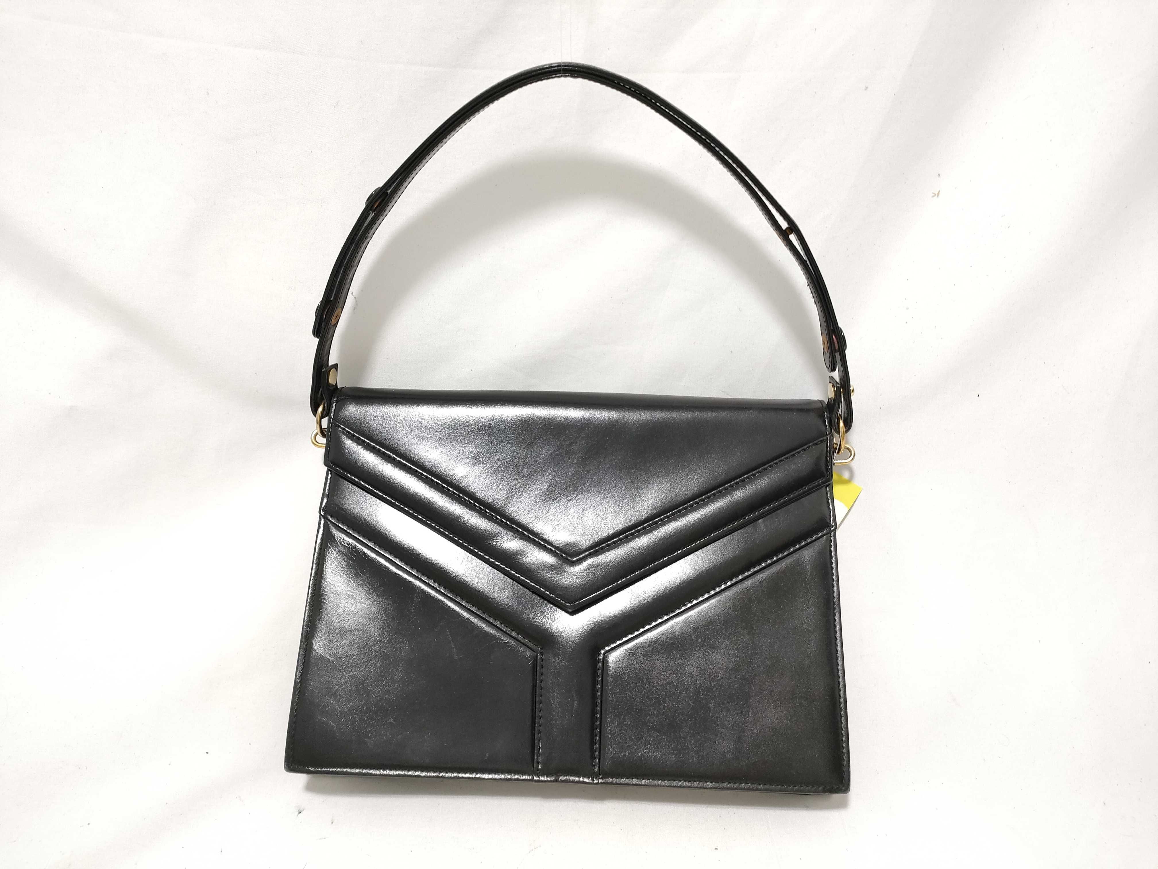 Leather Shoulder Bag, Formal, Black Shoulder Bag