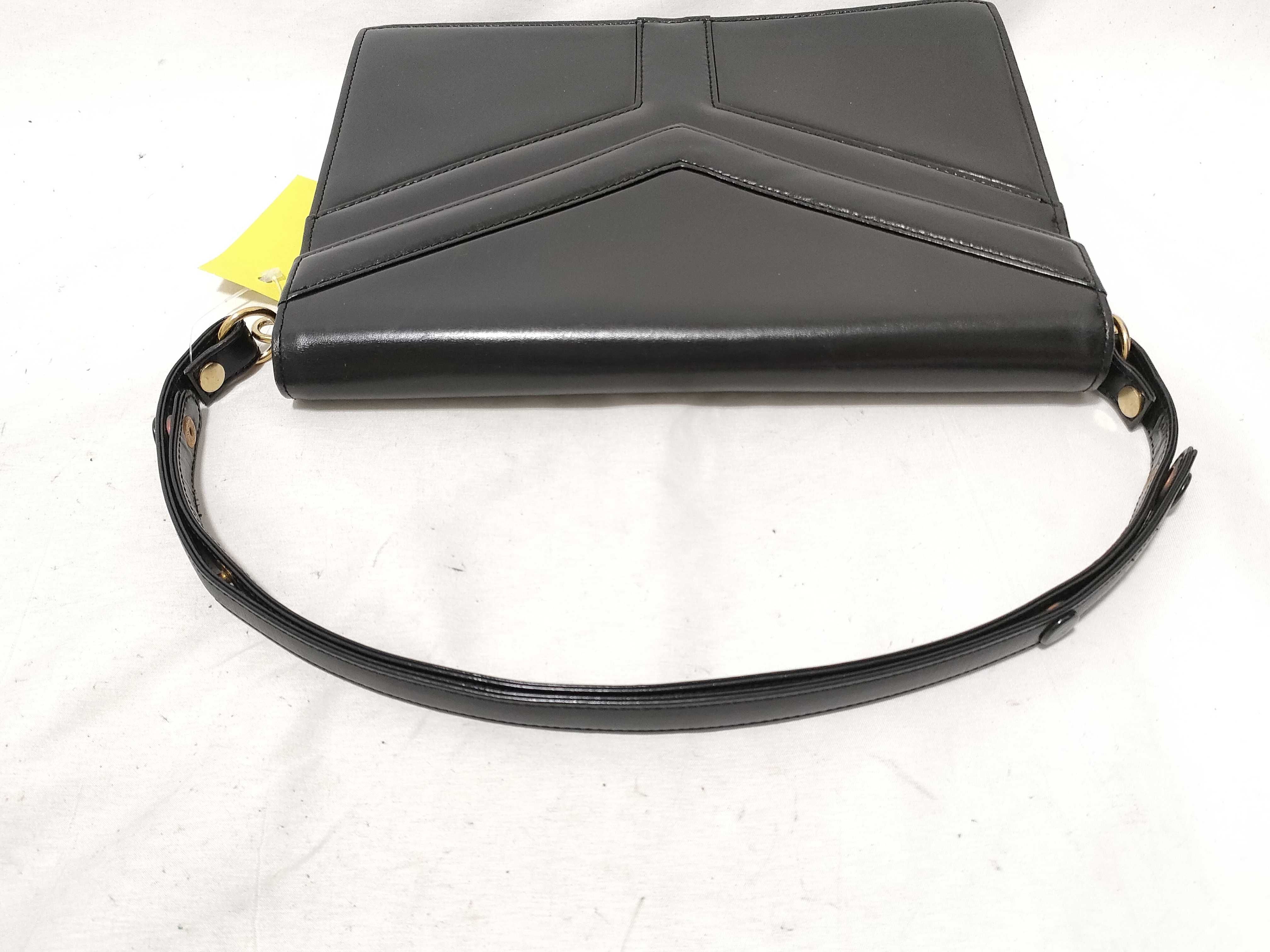 Leather Shoulder Bag, Formal, Black Shoulder Bag — view 3