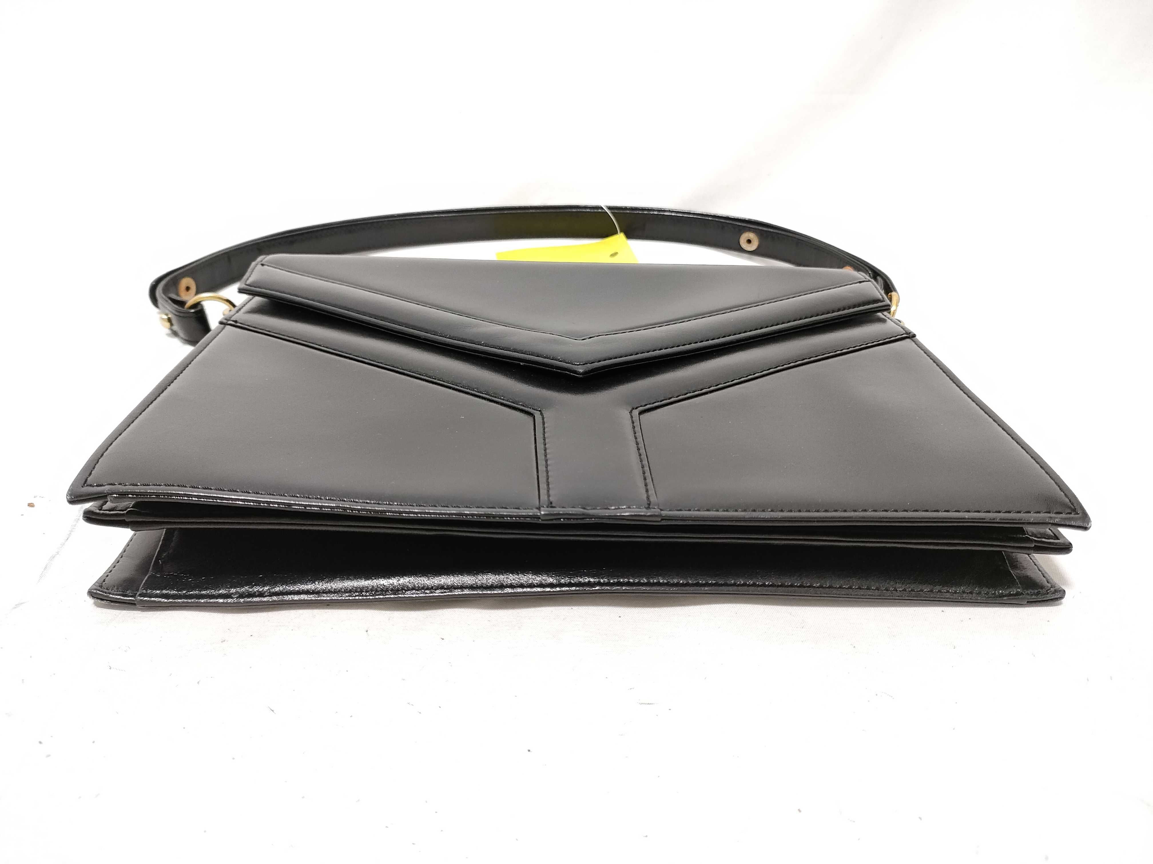 Leather Shoulder Bag, Formal, Black Shoulder Bag — view 7