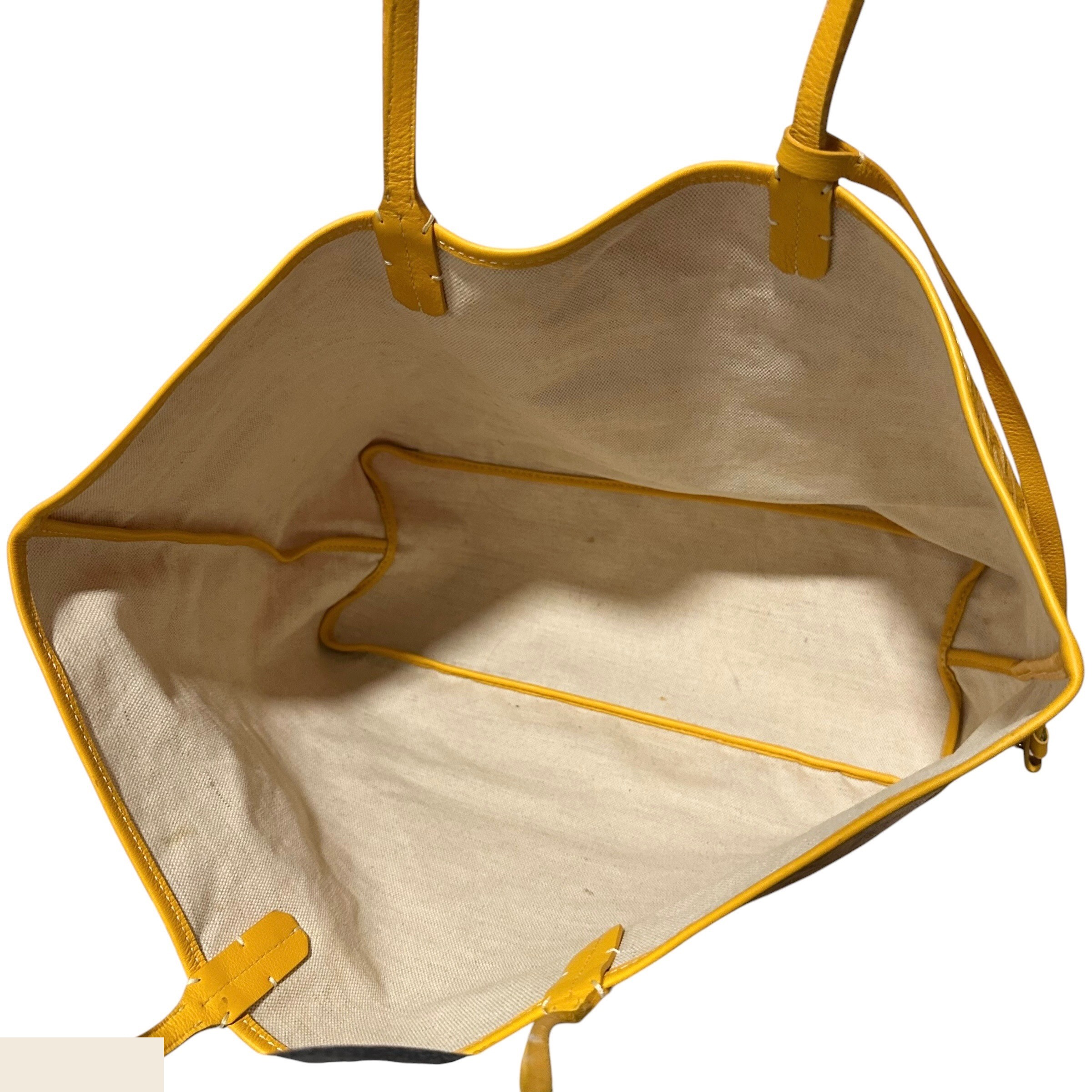 Saint Louis PM PVC x Leather Tote Bag, Yellow — view 12