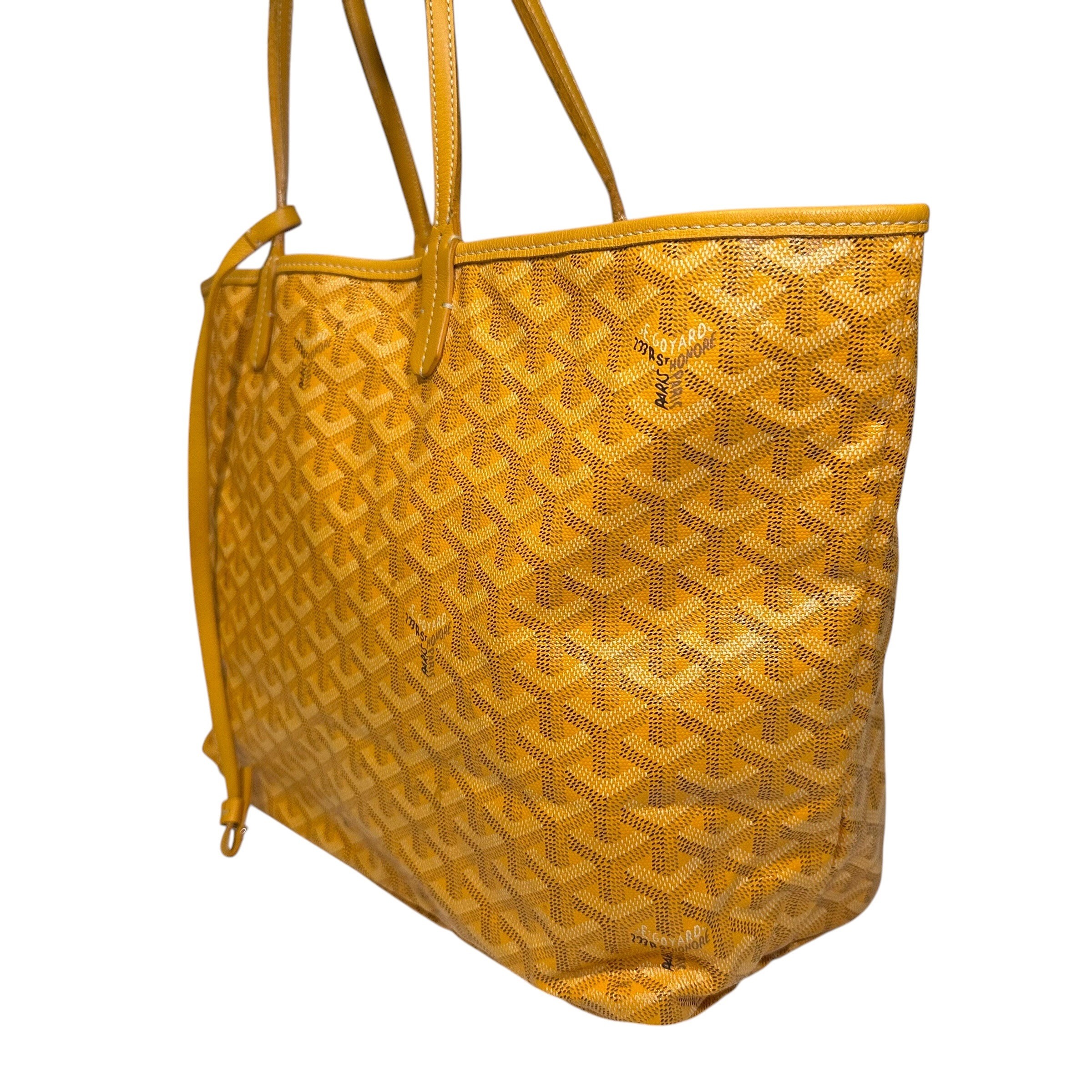 Saint Louis PM PVC x Leather Tote Bag, Yellow — view 3