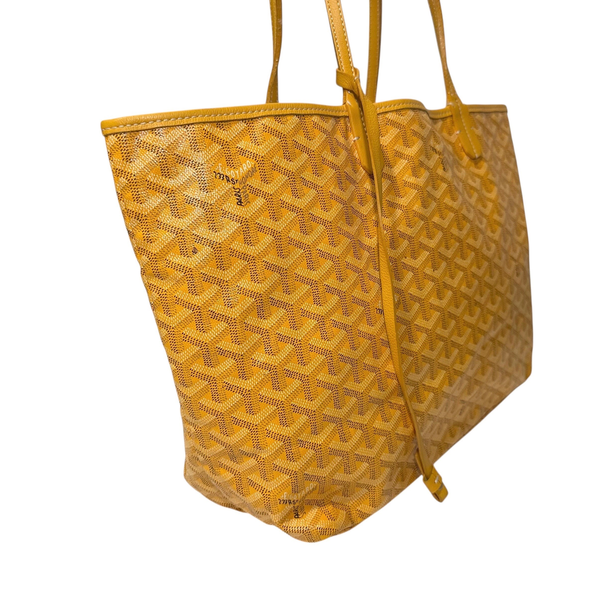 Saint Louis PM PVC x Leather Tote Bag, Yellow — view 4