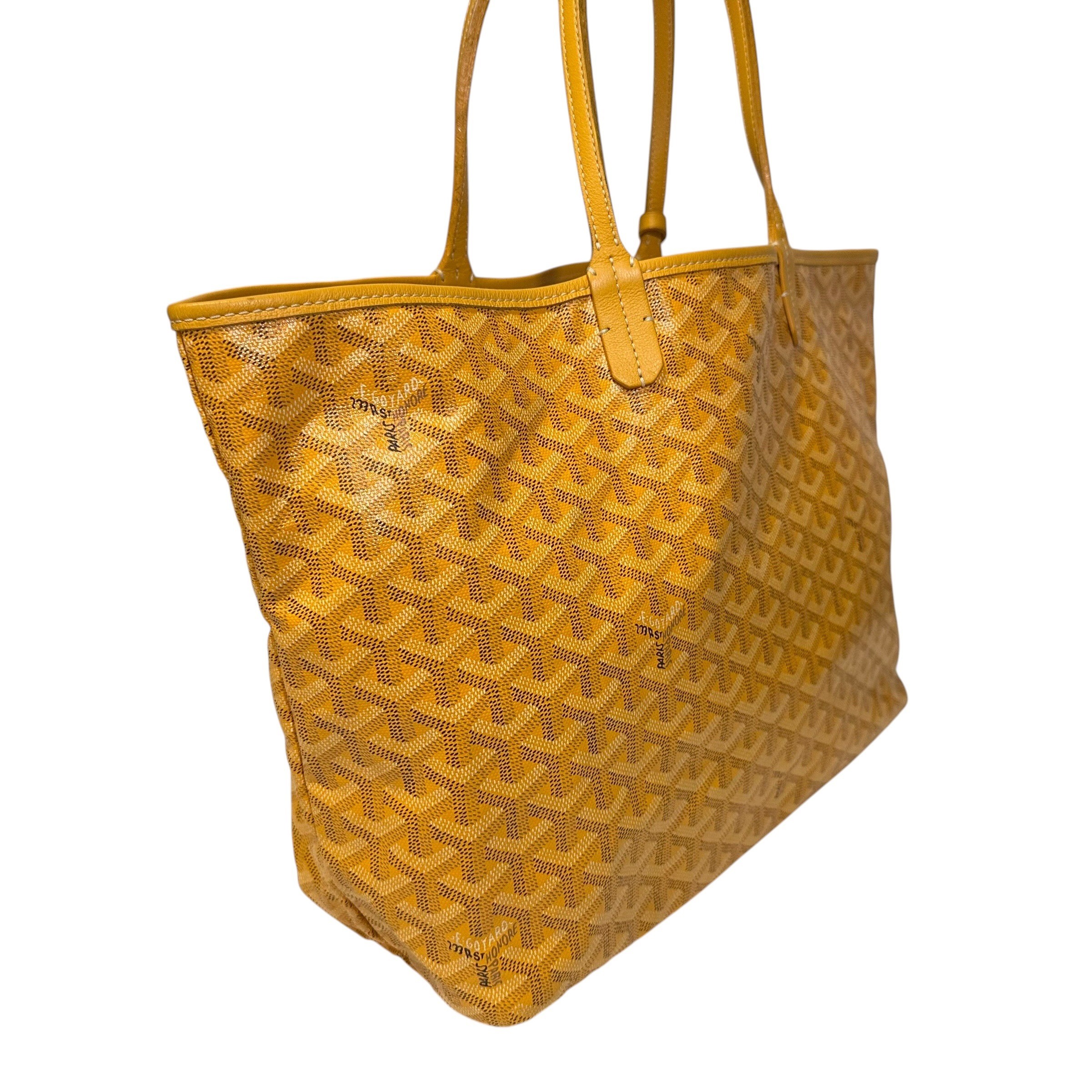 Saint Louis PM PVC x Leather Tote Bag, Yellow — view 5