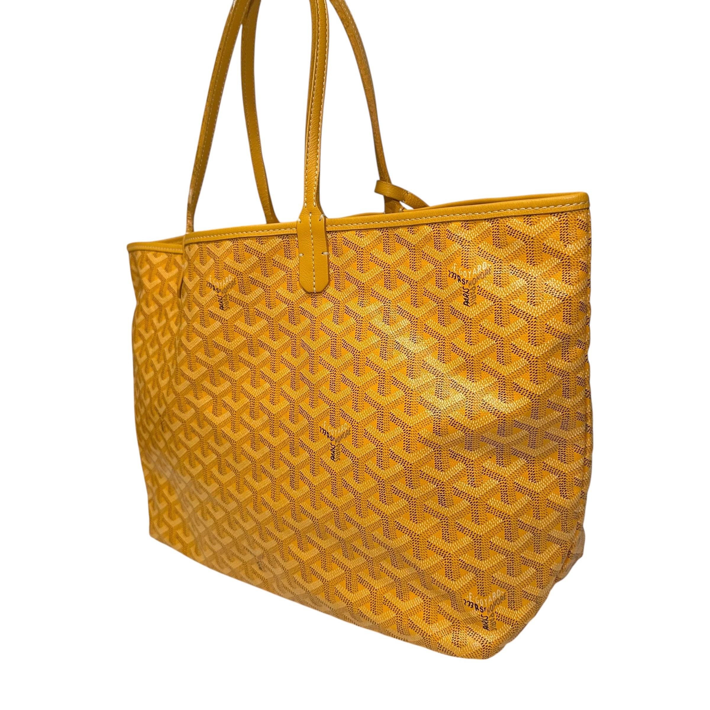 Saint Louis PM PVC x Leather Tote Bag, Yellow — view 6