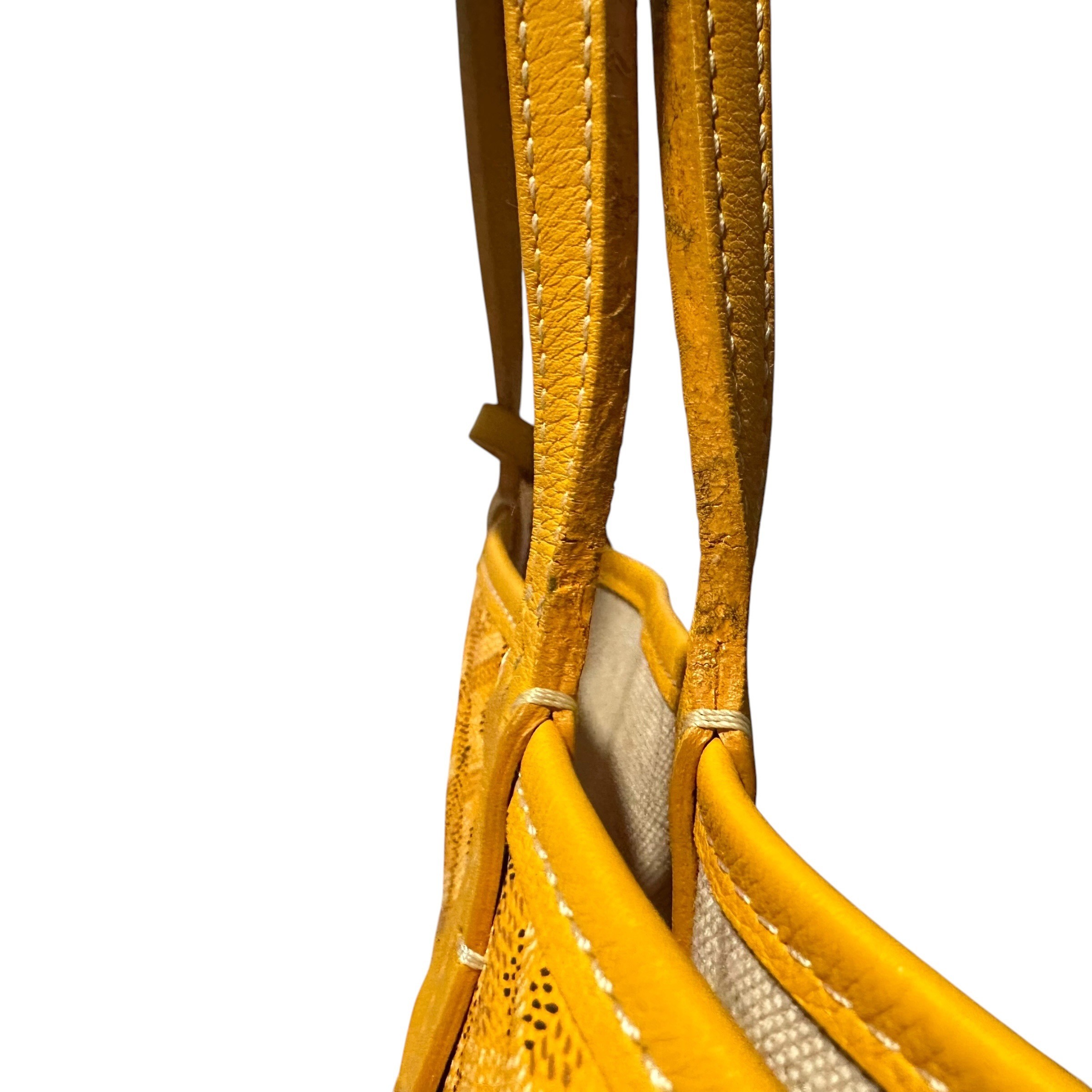 Saint Louis PM PVC x Leather Tote Bag, Yellow — view 9