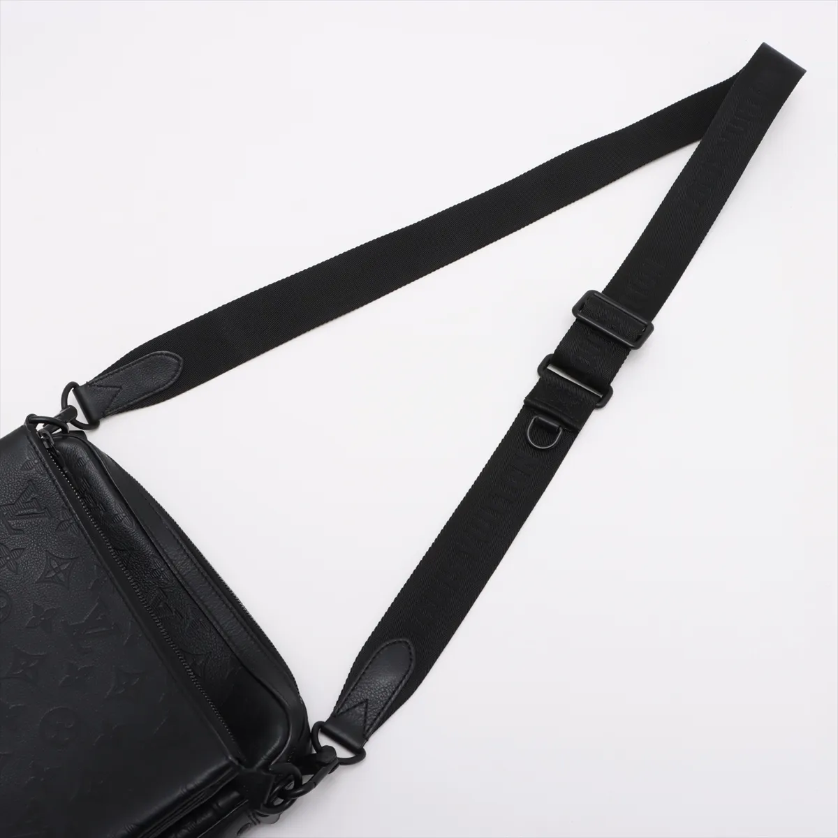 Monogram Shadow Trio Messenger M46602 Black RFID response — view 6