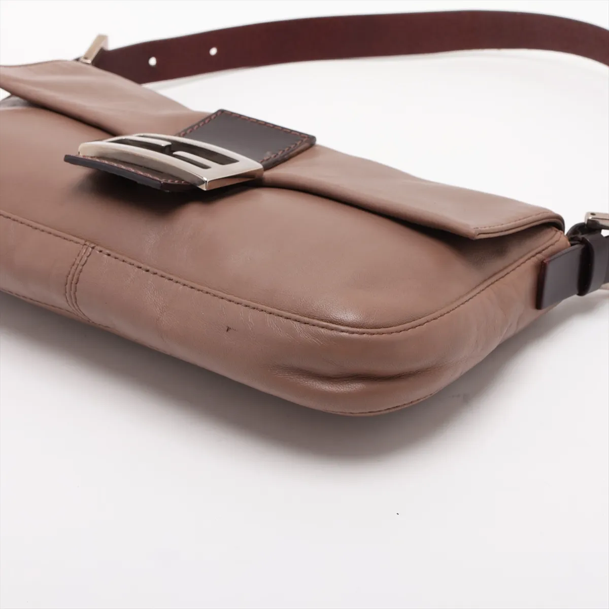 Mamma Bucket Leather Shoulder Bag, Brown, 26424 — view 3