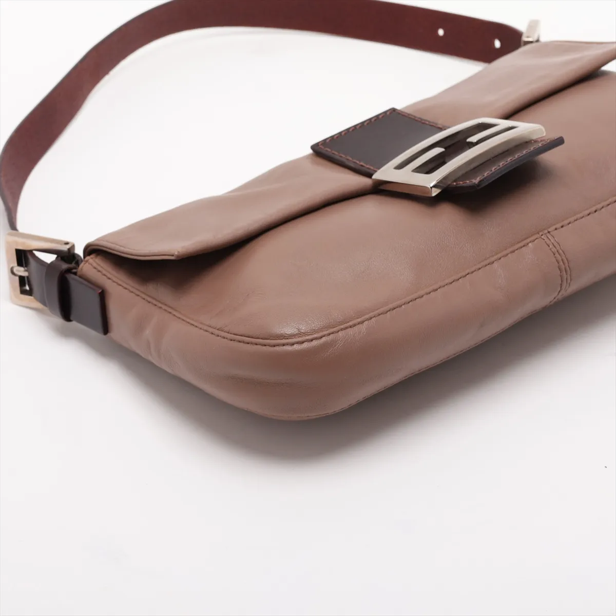 Mamma Bucket Leather Shoulder Bag, Brown, 26424 — view 4