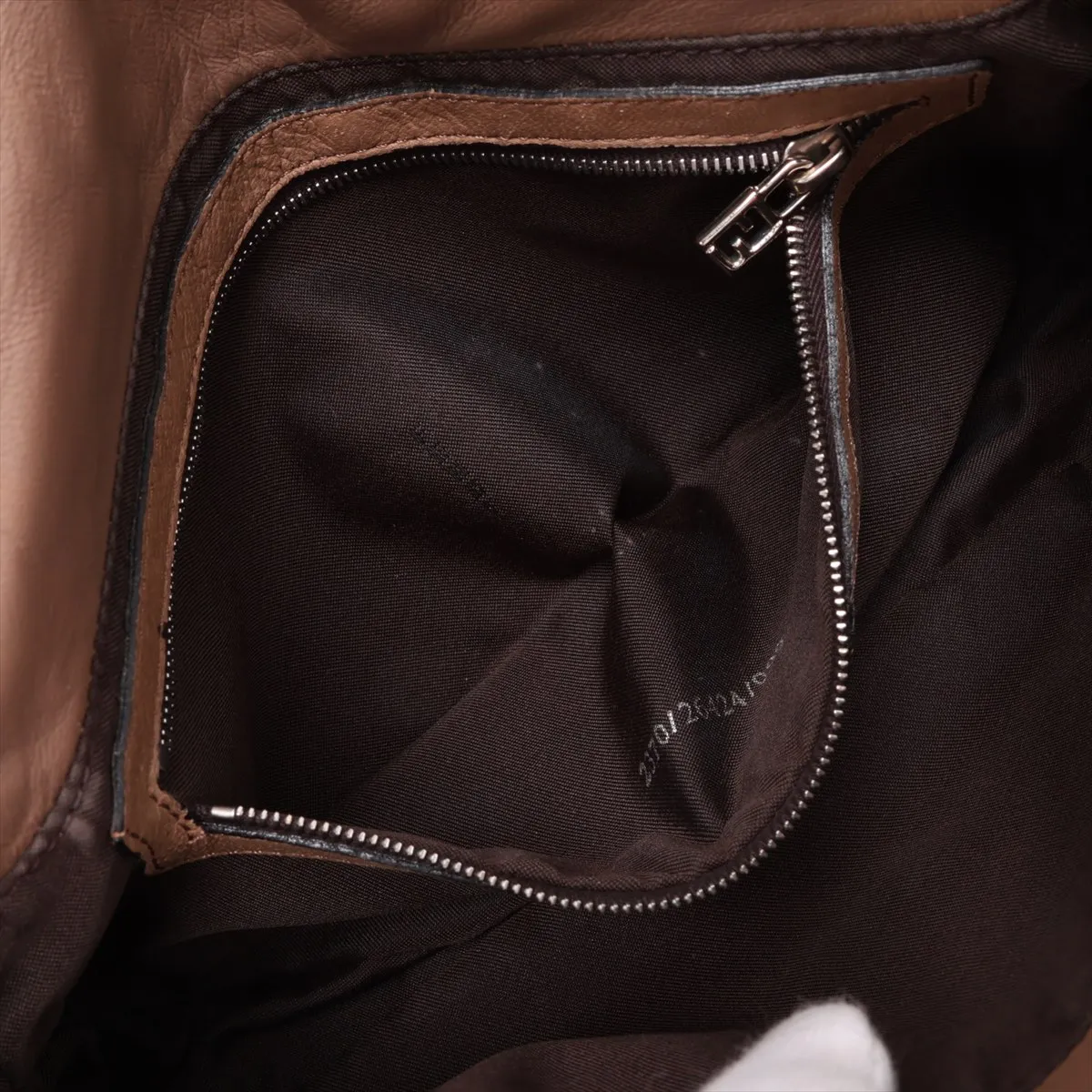 Mamma Bucket Leather Shoulder Bag, Brown, 26424 — view 8