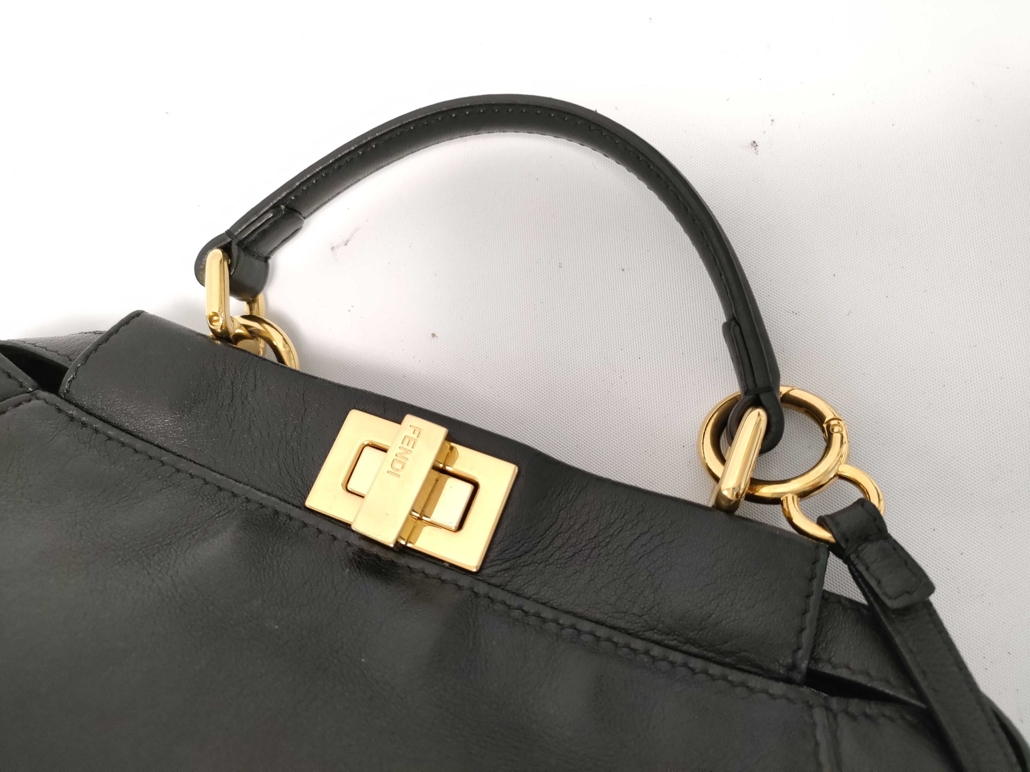 DU- Mini Peekaboo Leather 2-Way Handbag Black 8BN244 Handbag — view 3
