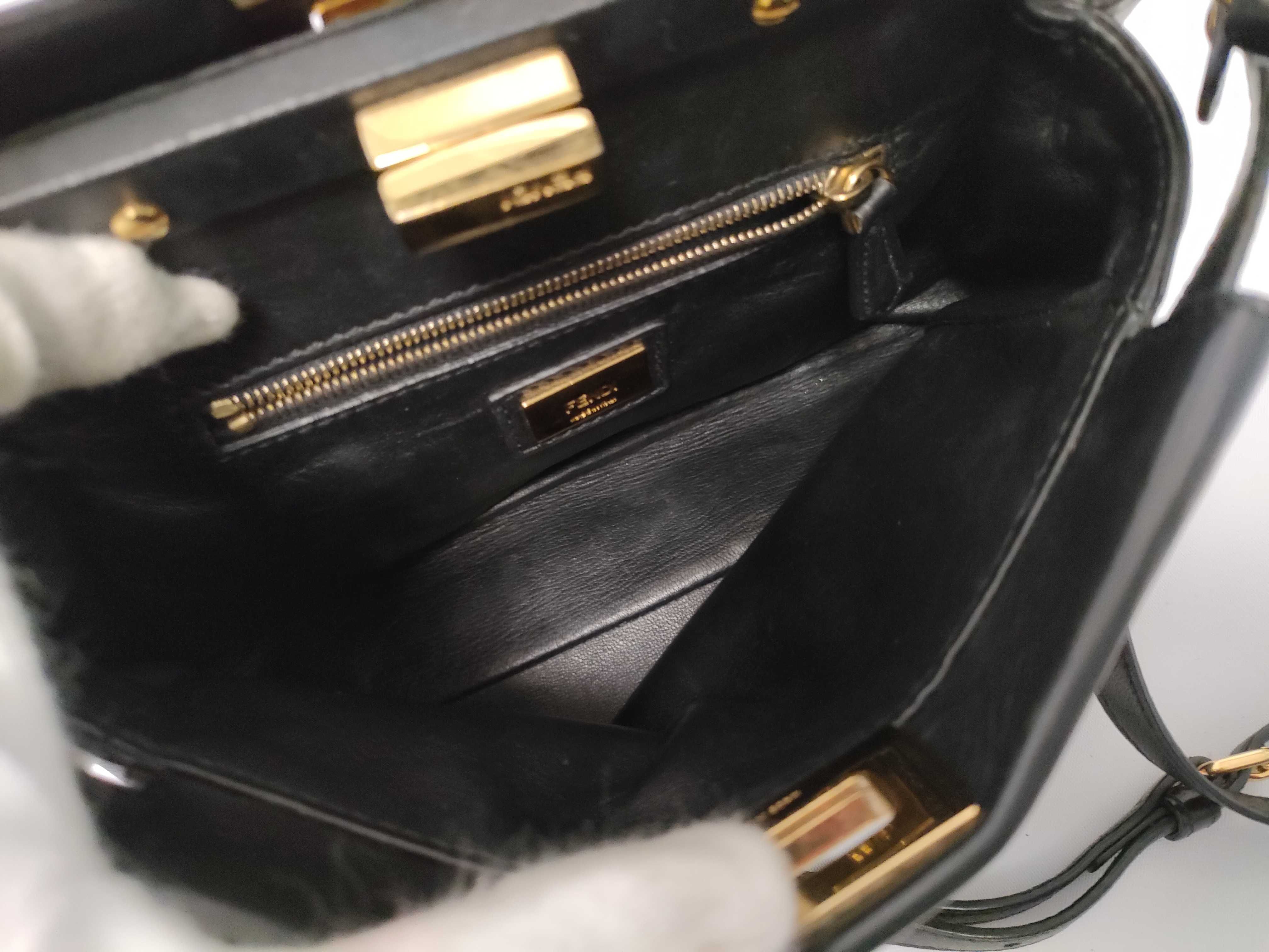 DU- Mini Peekaboo Leather 2-Way Handbag Black 8BN244 Handbag — view 8