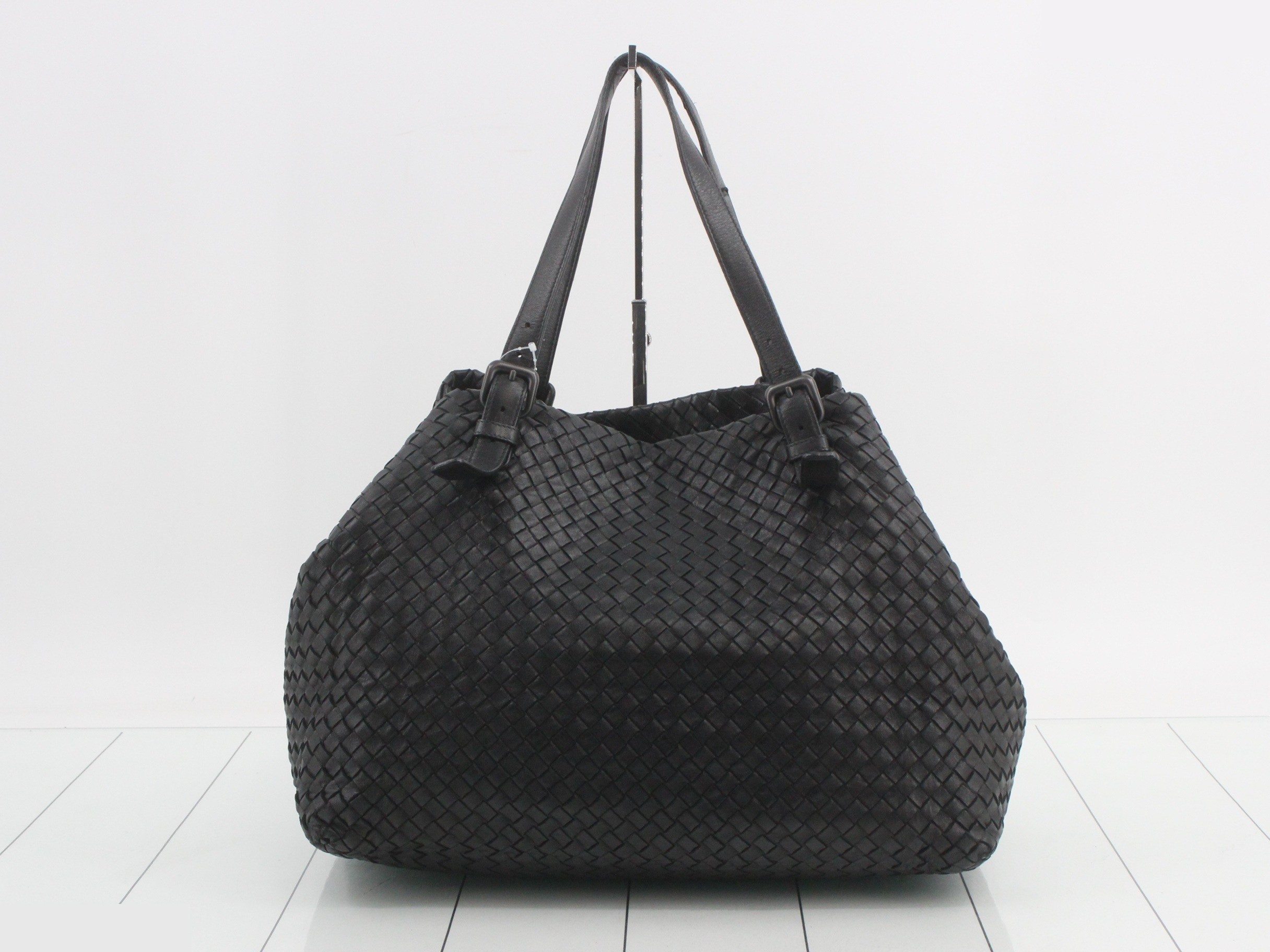 Tote bag intrecciato black — view 2