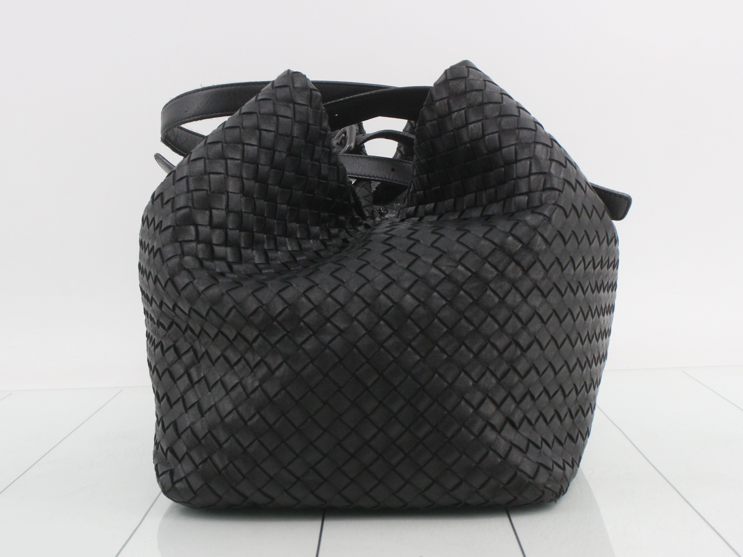 Tote bag intrecciato black — view 4