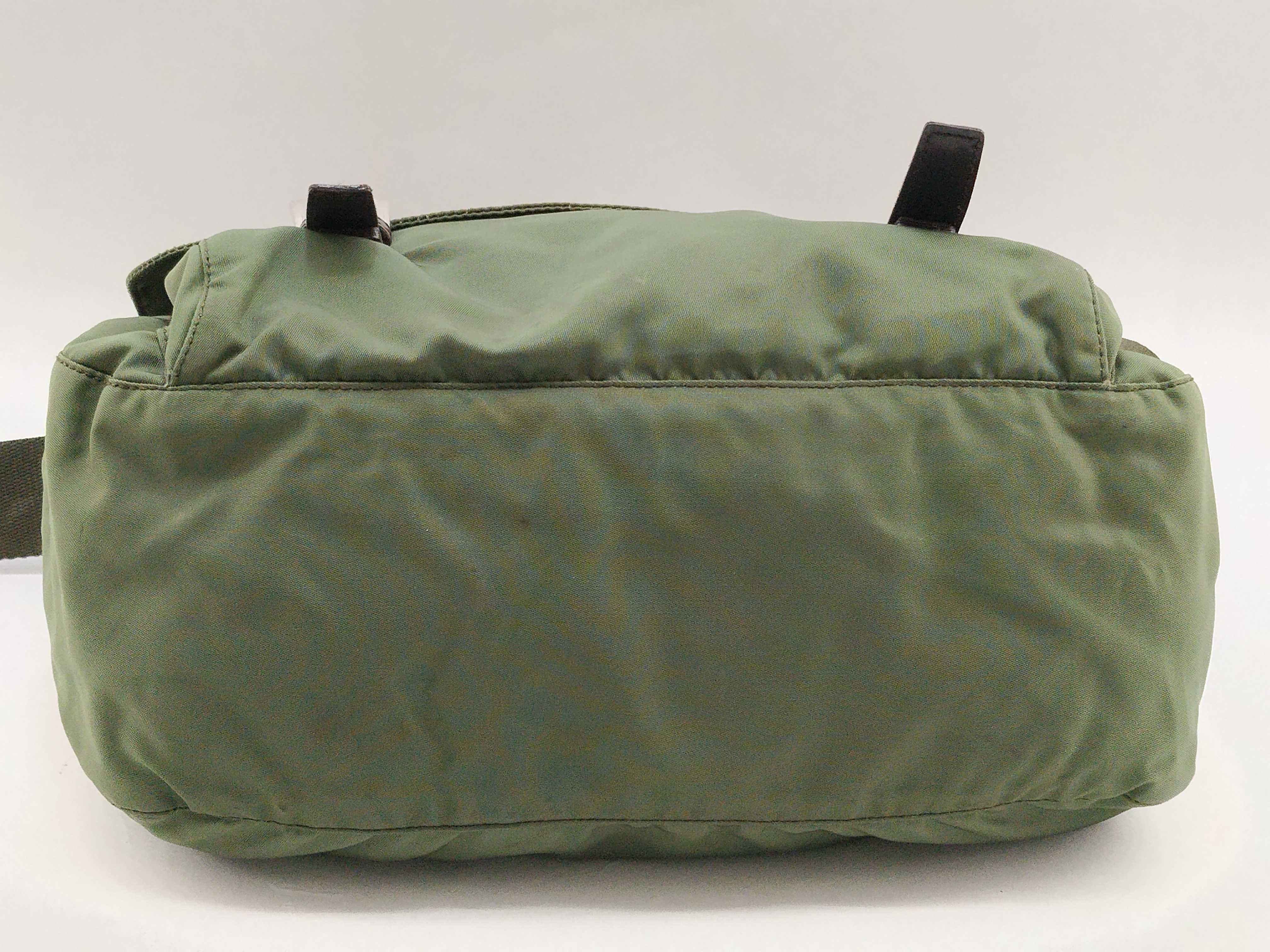Nylon Shoulder Bag, Green — view 3