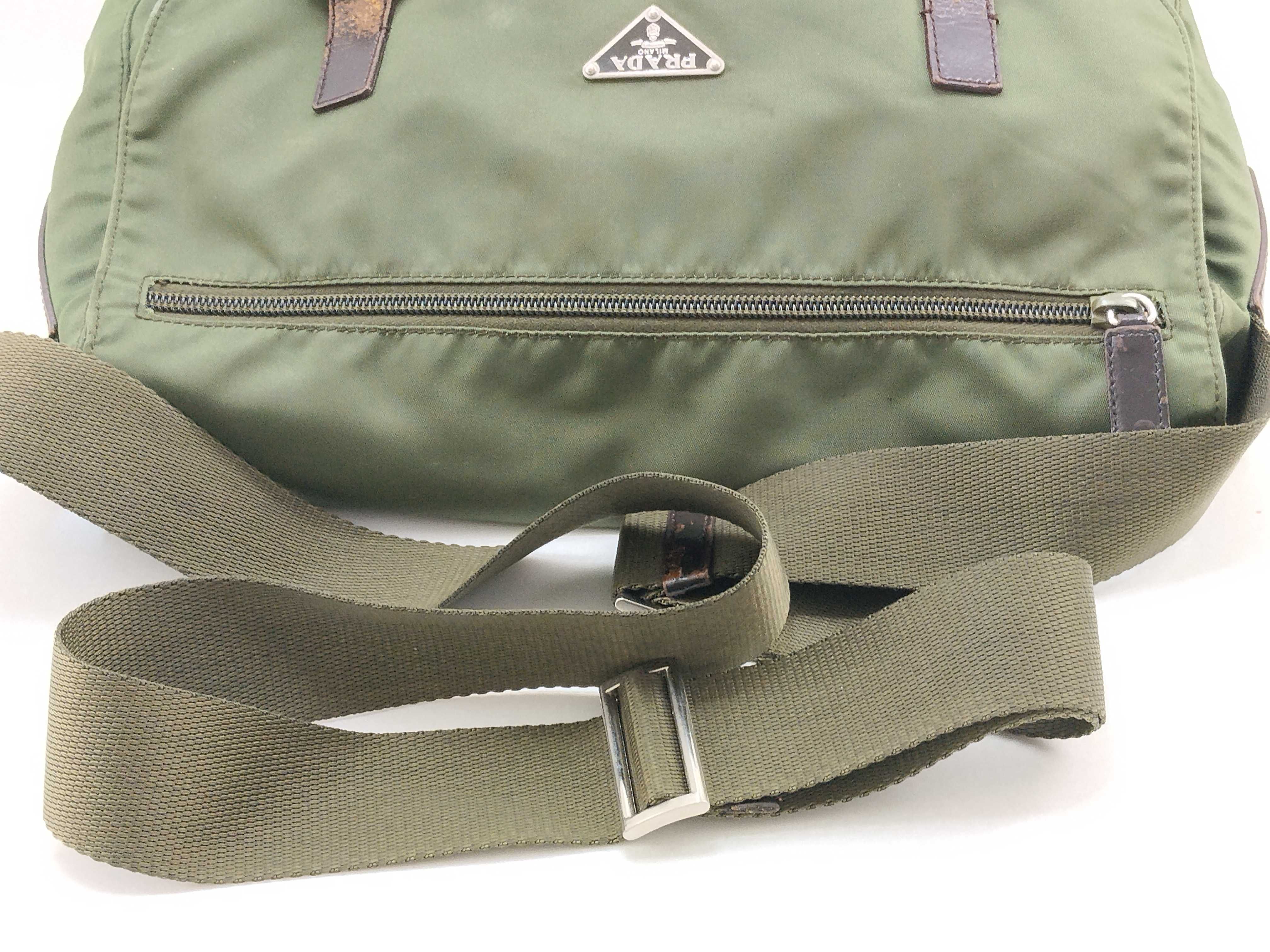 Nylon Shoulder Bag, Green — view 8