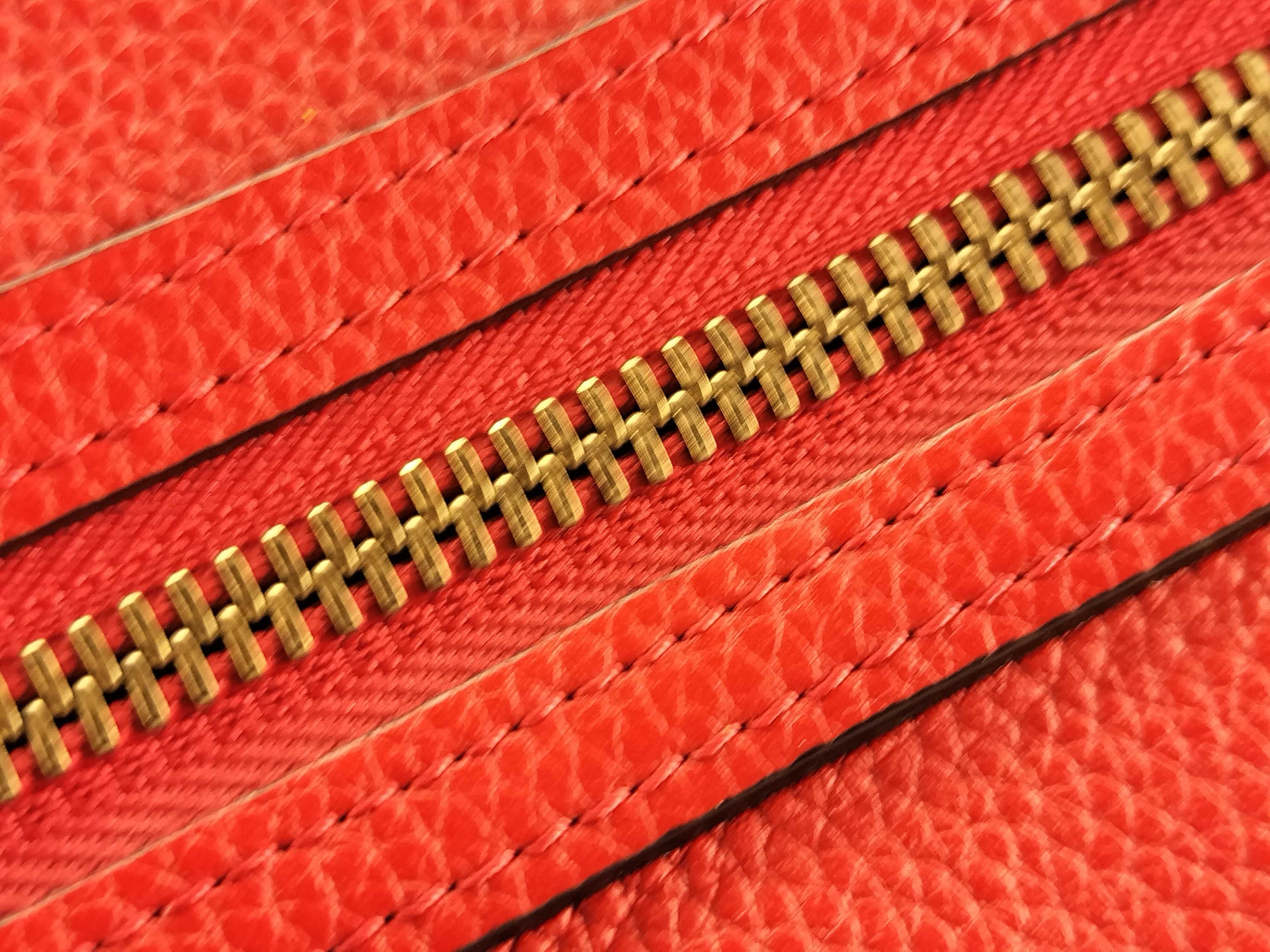 Luggage Micro Shopper Leather Handbag, Red — view 8