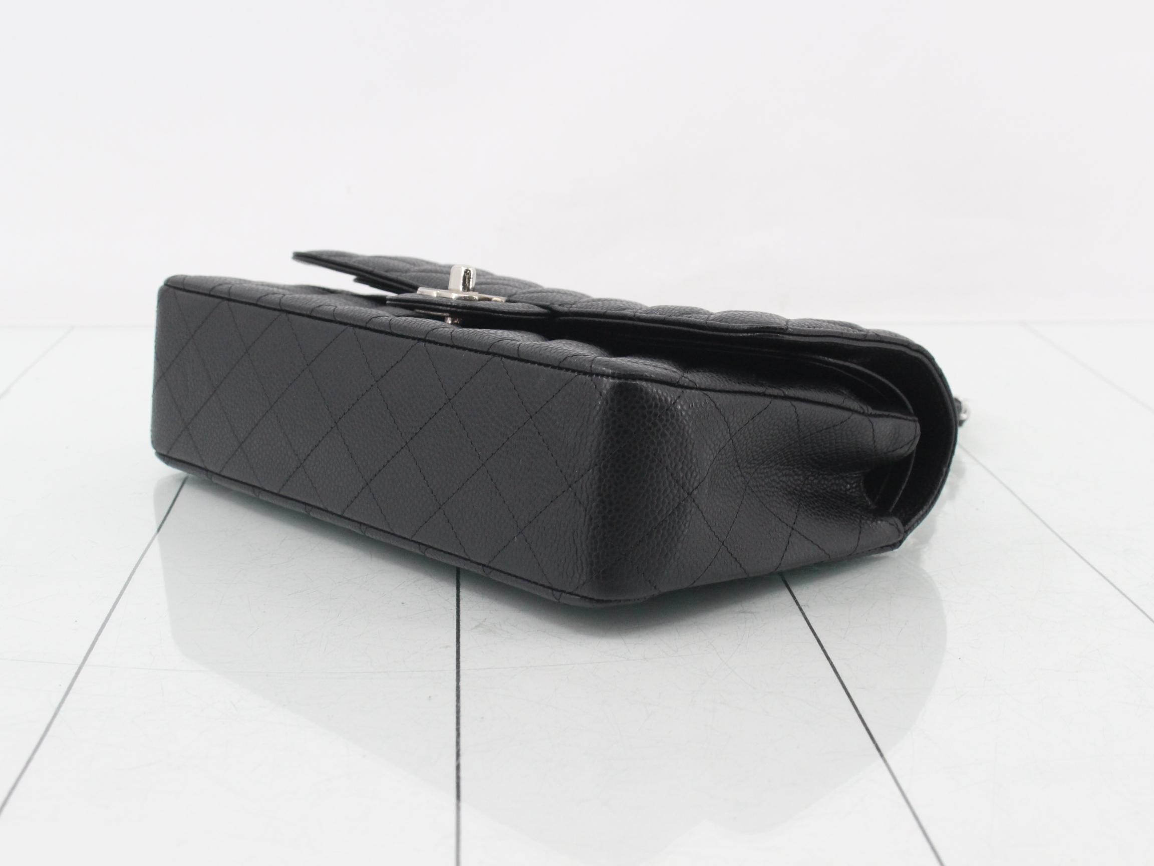 Caviar Matelassé 25 Shoulder Bag, Black — view 6