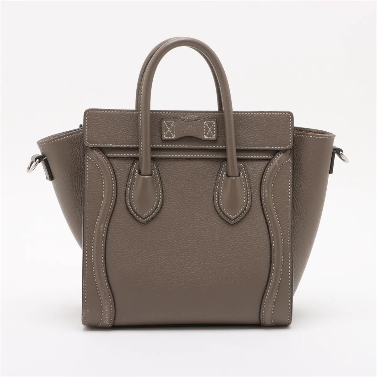 Luggage Nano Shopper Leather 2WAY Handbag Greige — view 2