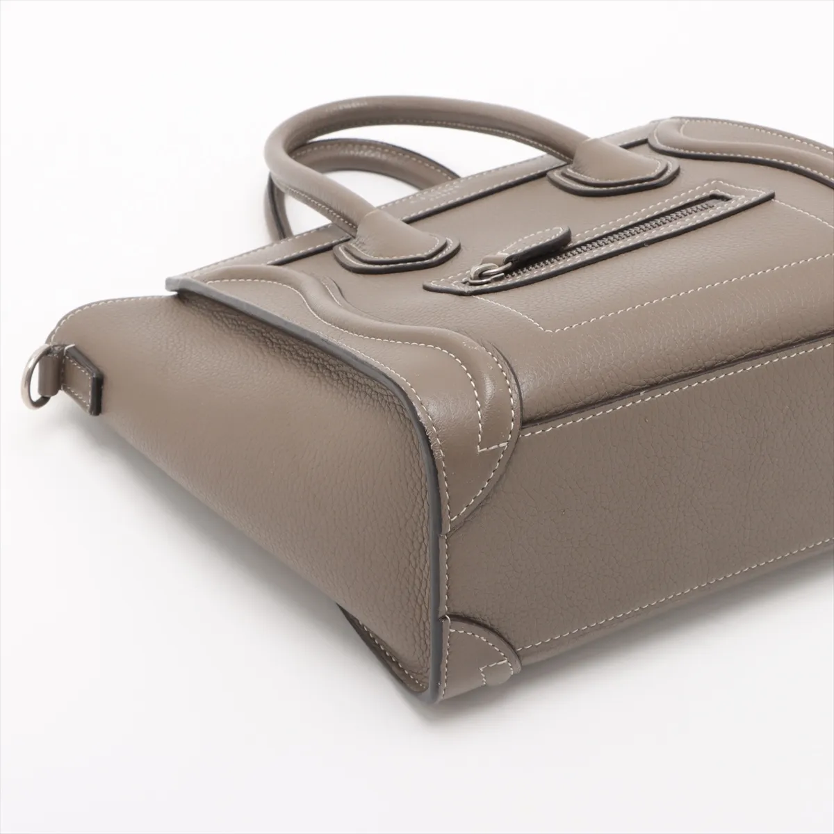 Luggage Nano Shopper Leather 2WAY Handbag Greige — view 4