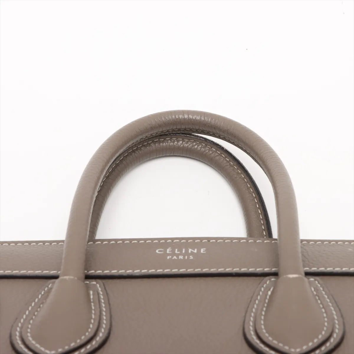 Luggage Nano Shopper Leather 2WAY Handbag Greige — view 6