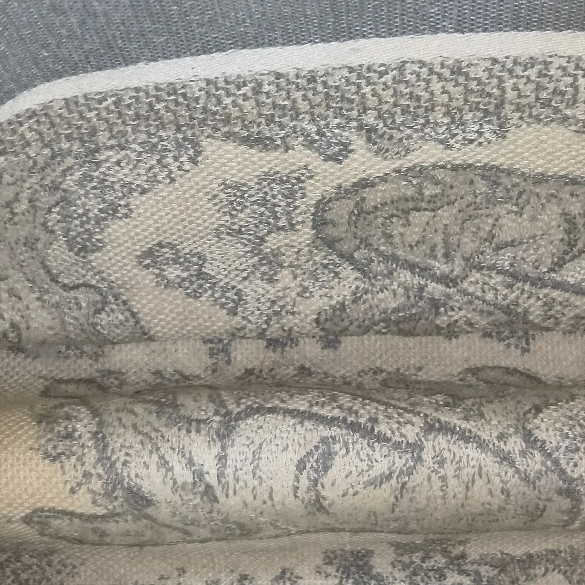 Toile de Jouy Embroidery Book Tote Medium Canvas Tote Bag, Gray — view 9