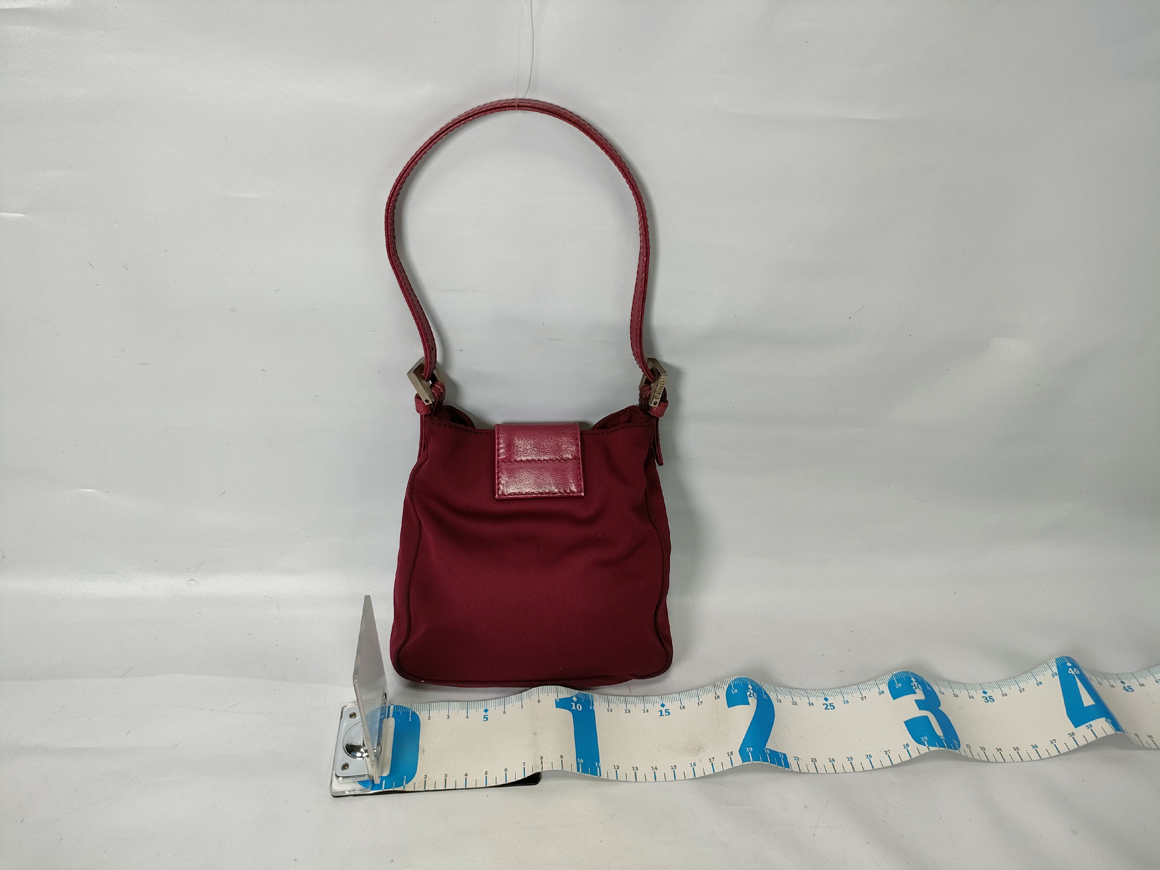 Mamma Nylon x Leather One-Shoulder Bag (Red) — view 2