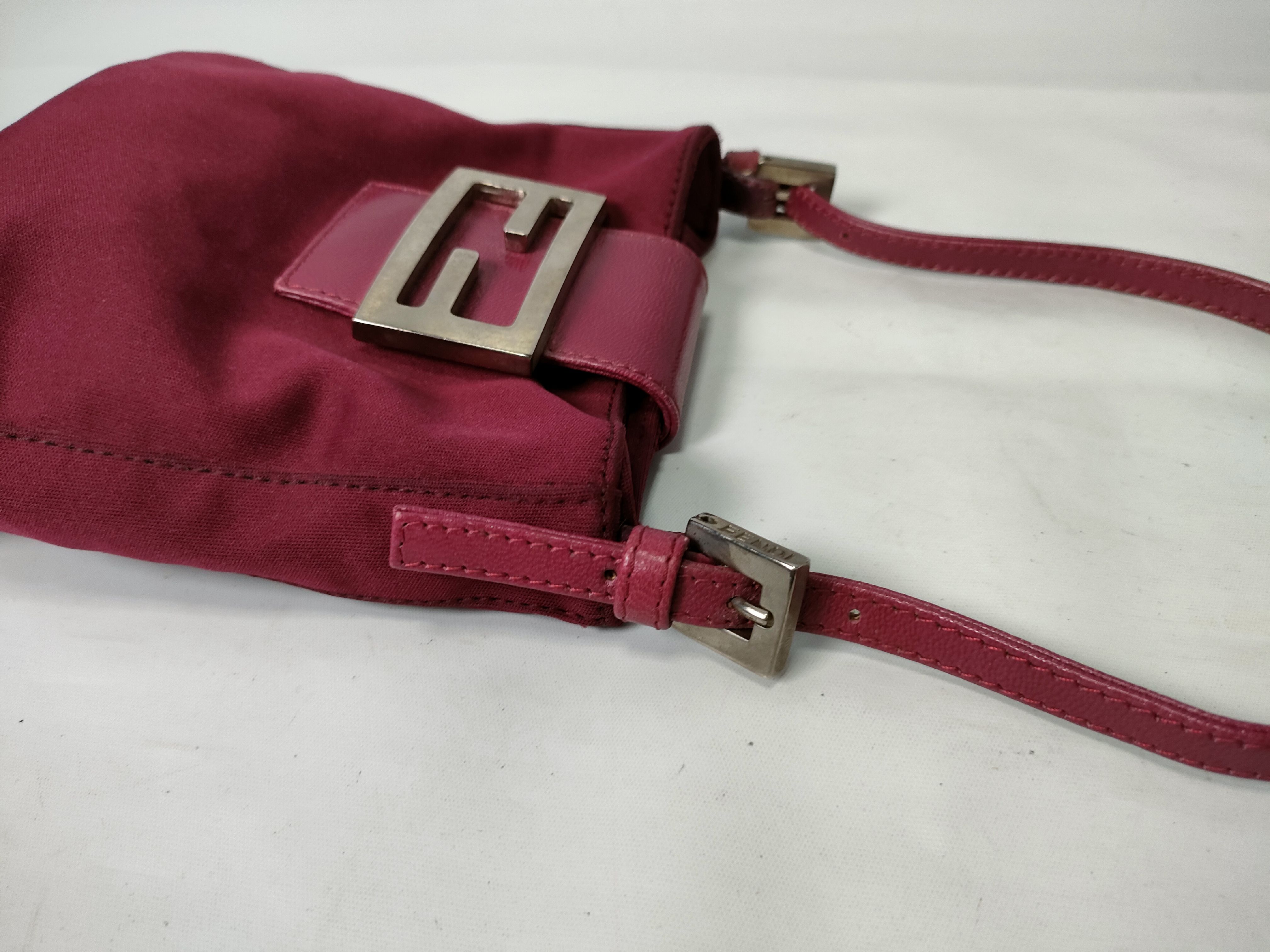 Mamma Nylon x Leather One-Shoulder Bag (Red) — view 5