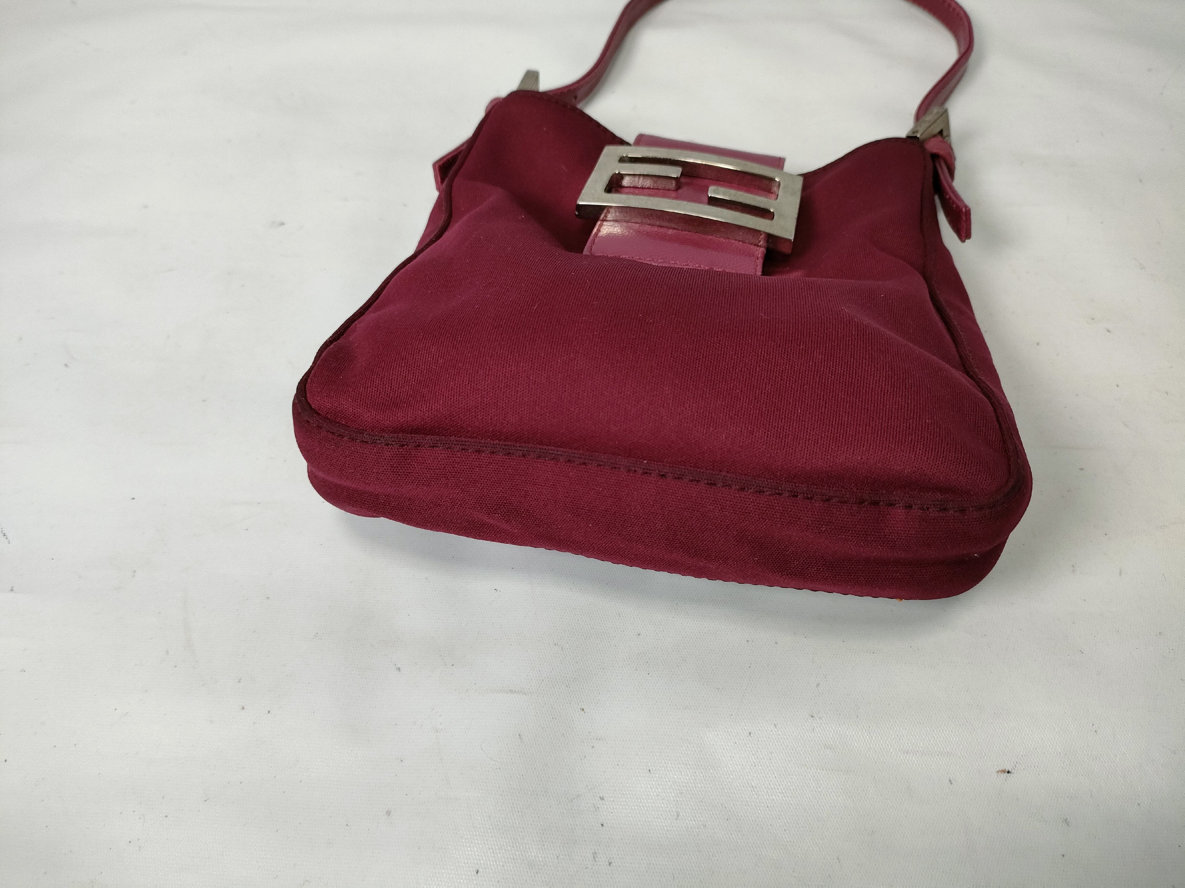 Mamma Nylon x Leather One-Shoulder Bag (Red) — view 7