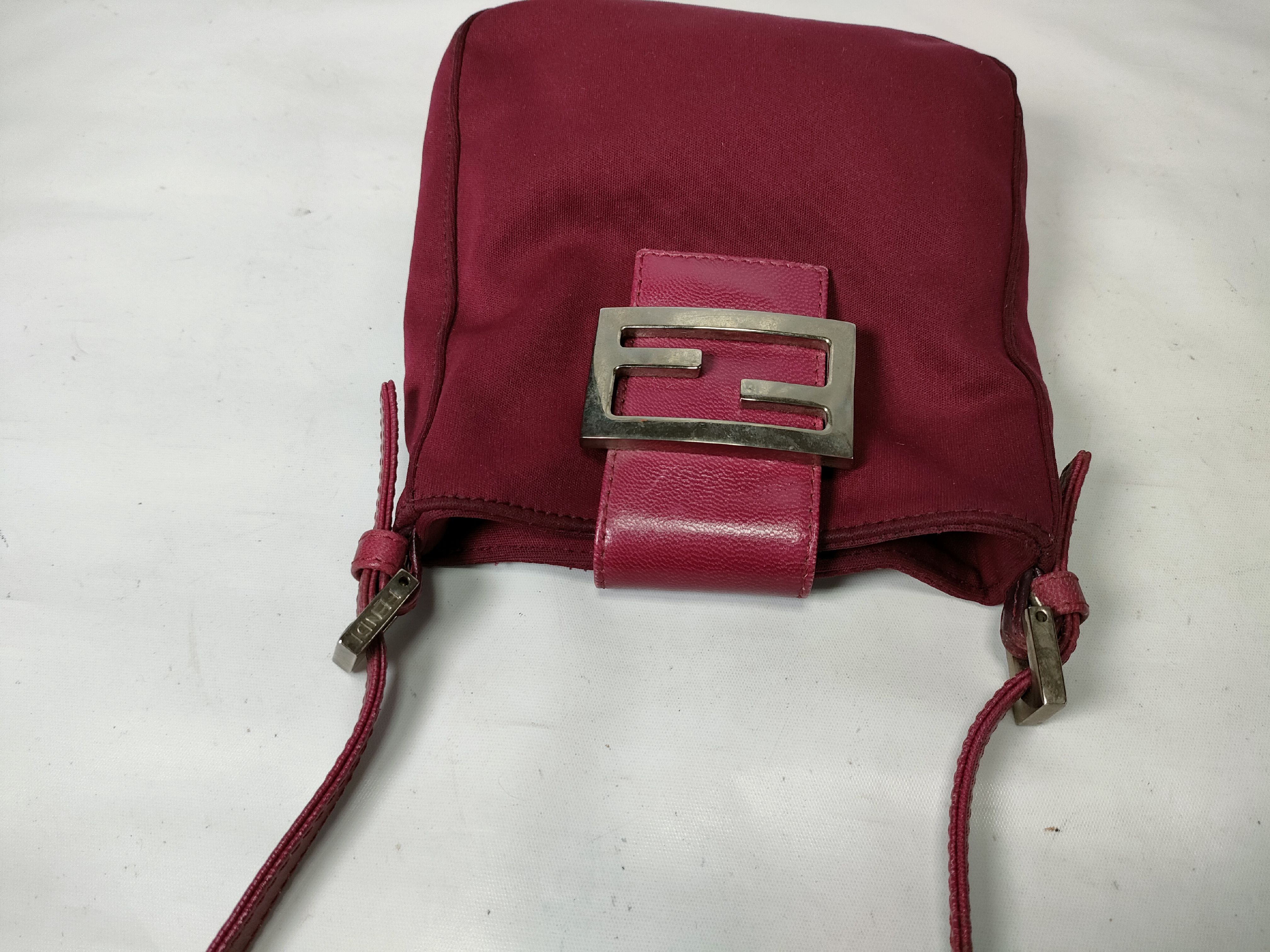 Mamma Nylon x Leather One-Shoulder Bag (Red) — view 8