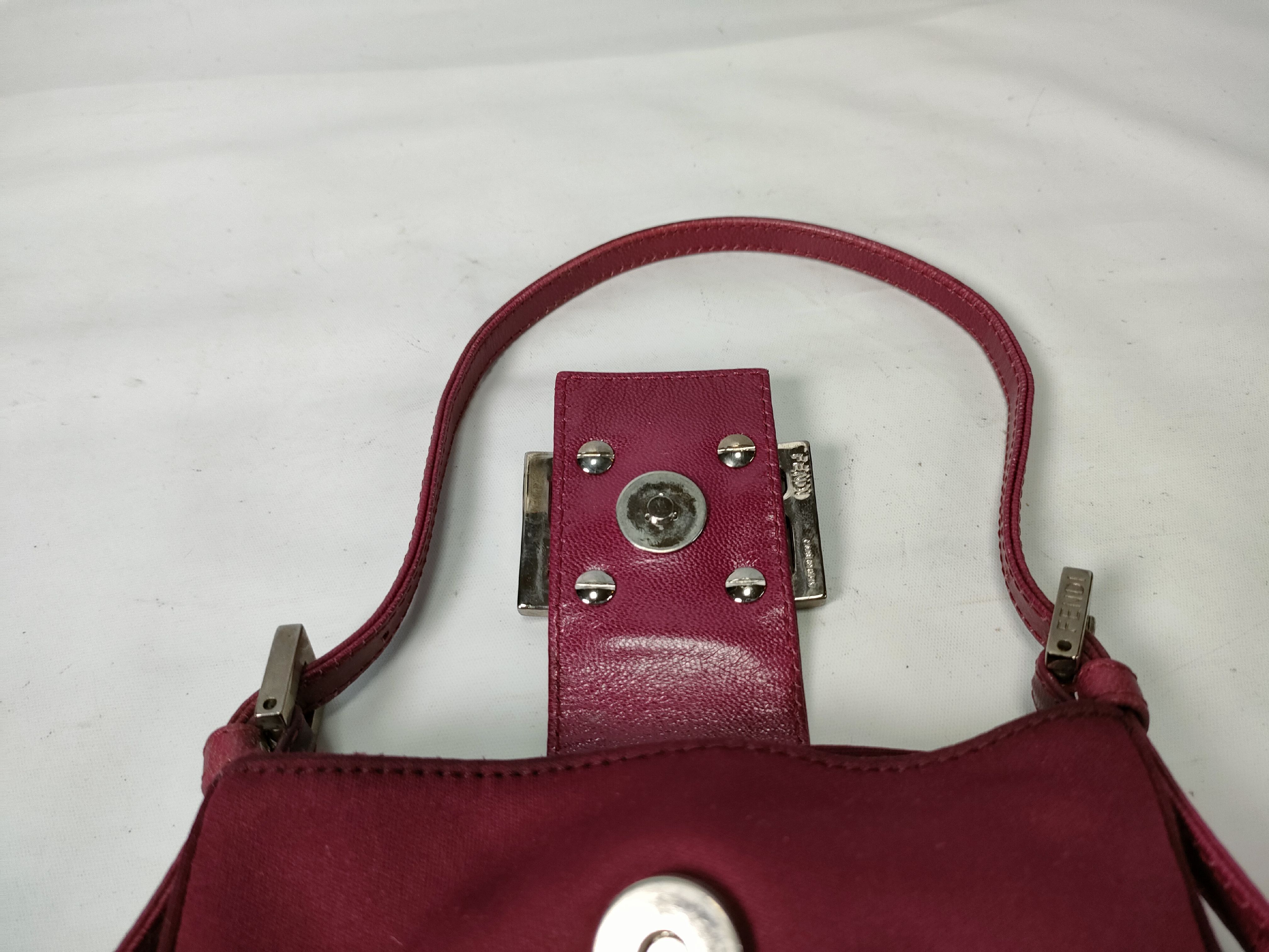 Mamma Nylon x Leather One-Shoulder Bag (Red) — view 9