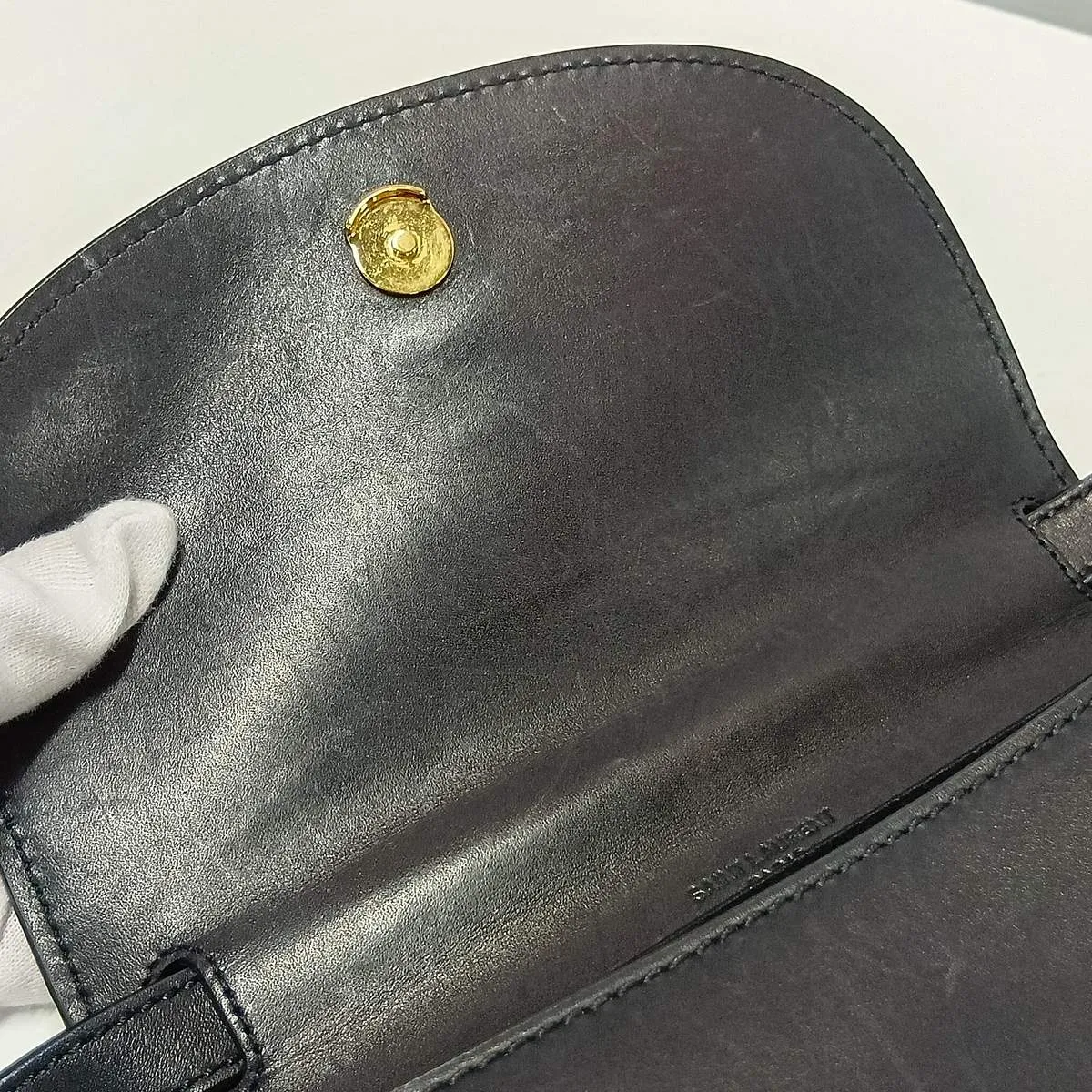 Kaia 619740 Leather Shoulder Bag, Black — view 11