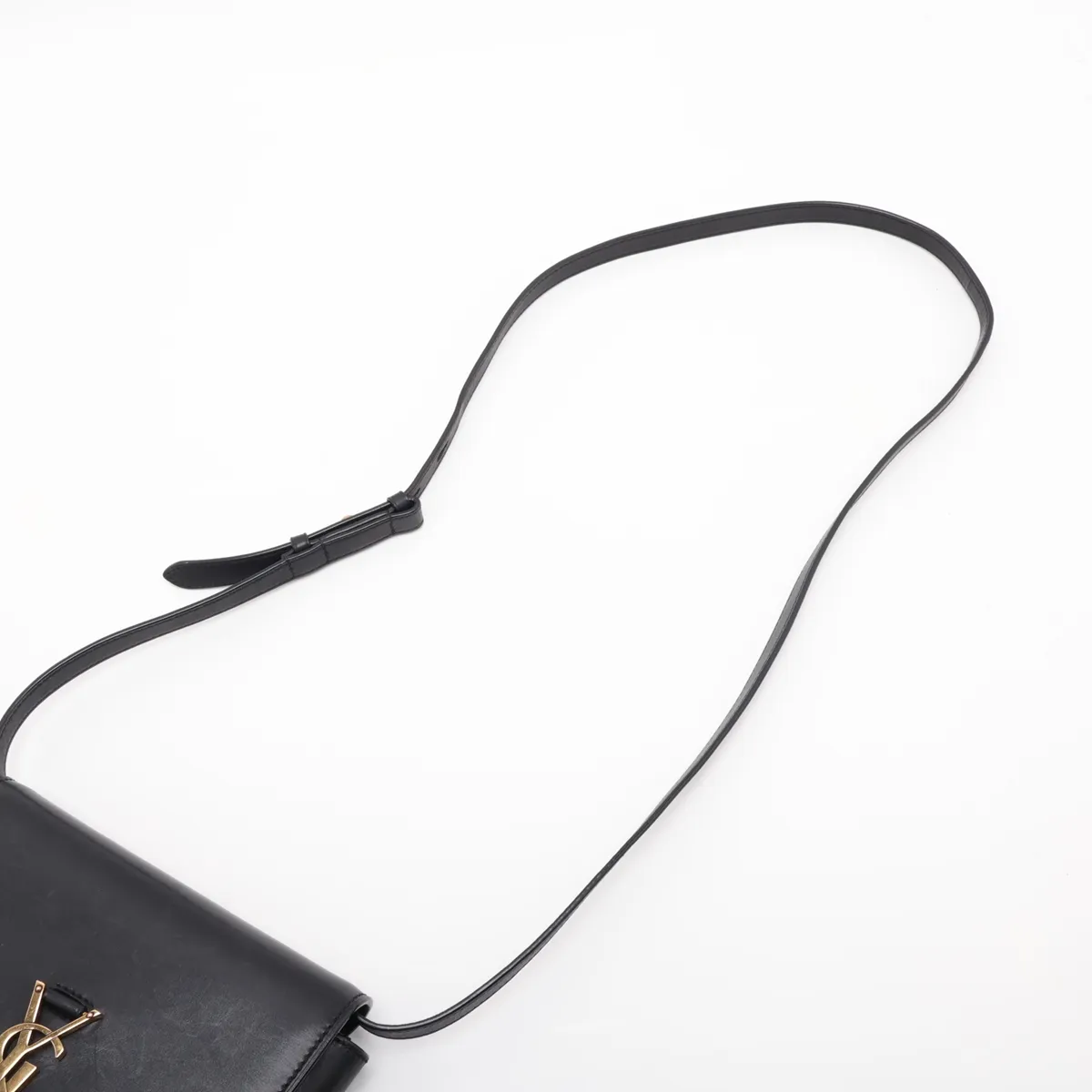 Kaia 619740 Leather Shoulder Bag, Black — view 5