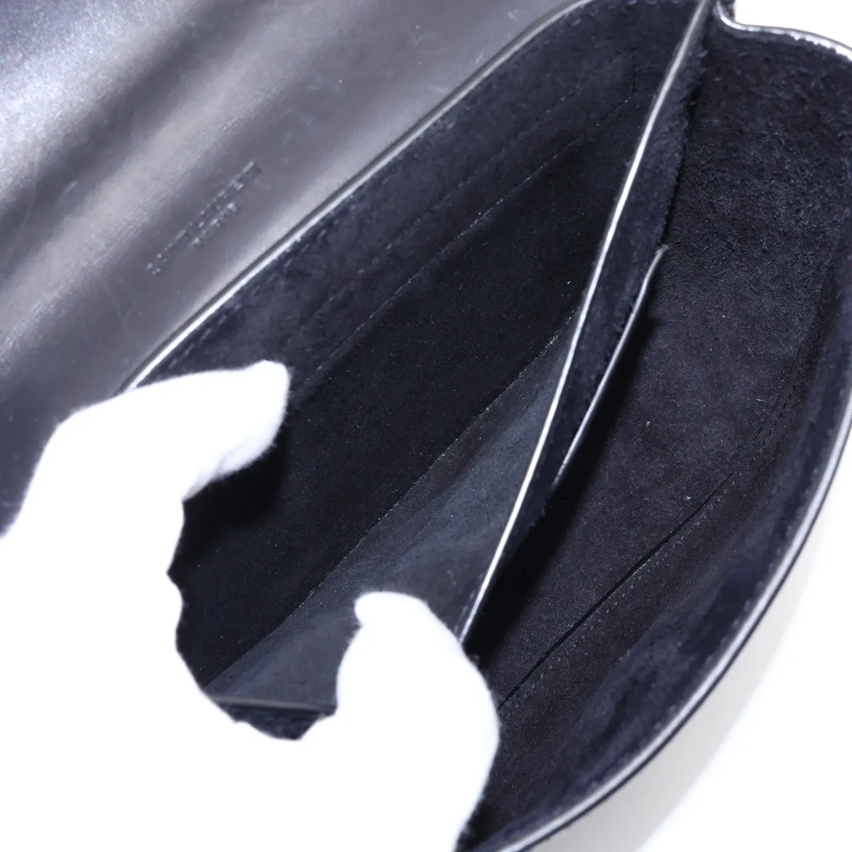 Kaia 619740 Leather Shoulder Bag, Black — view 7