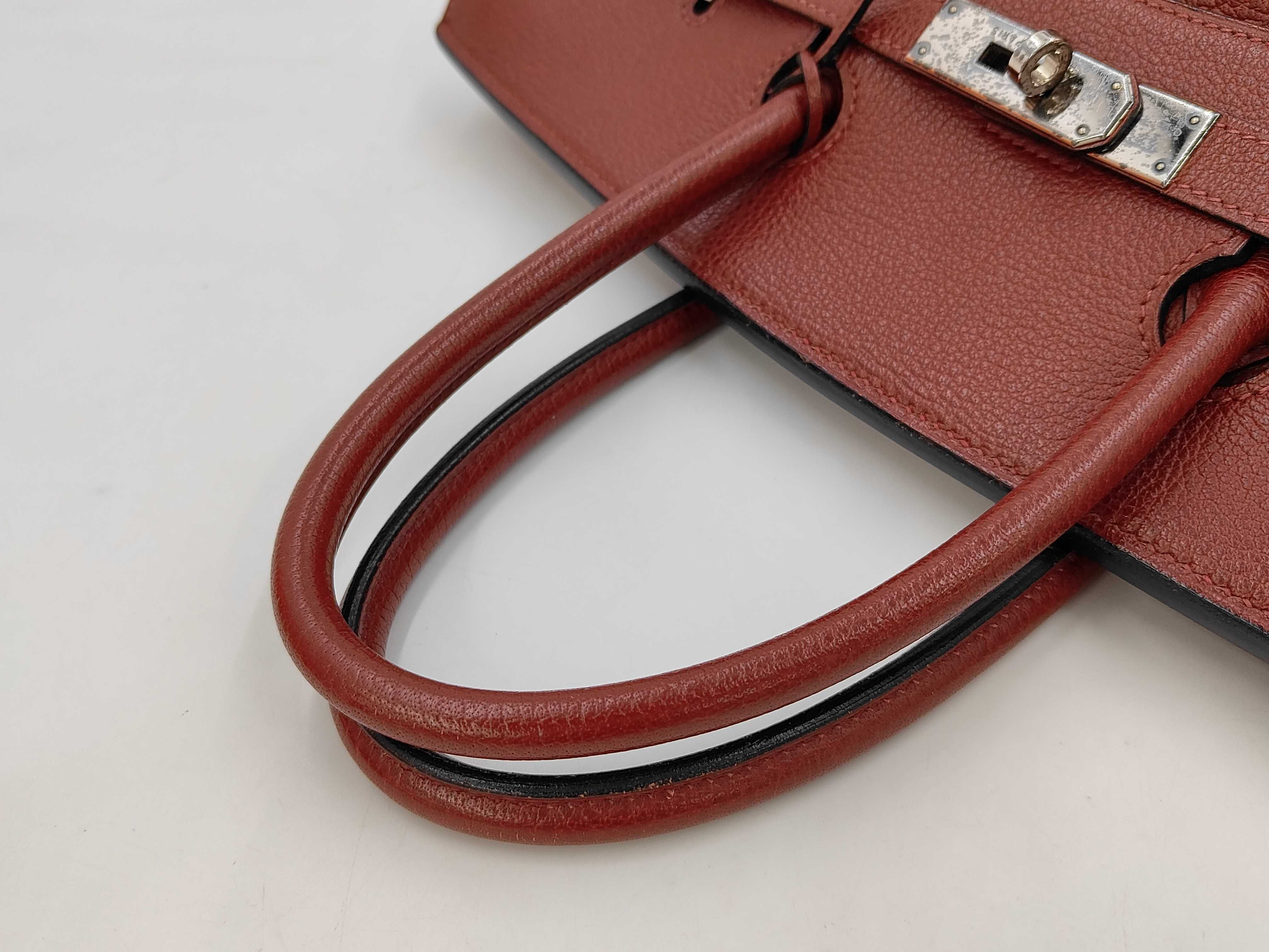 Birkin 35 Rouge H Silver Hardware E Handbag — view 3
