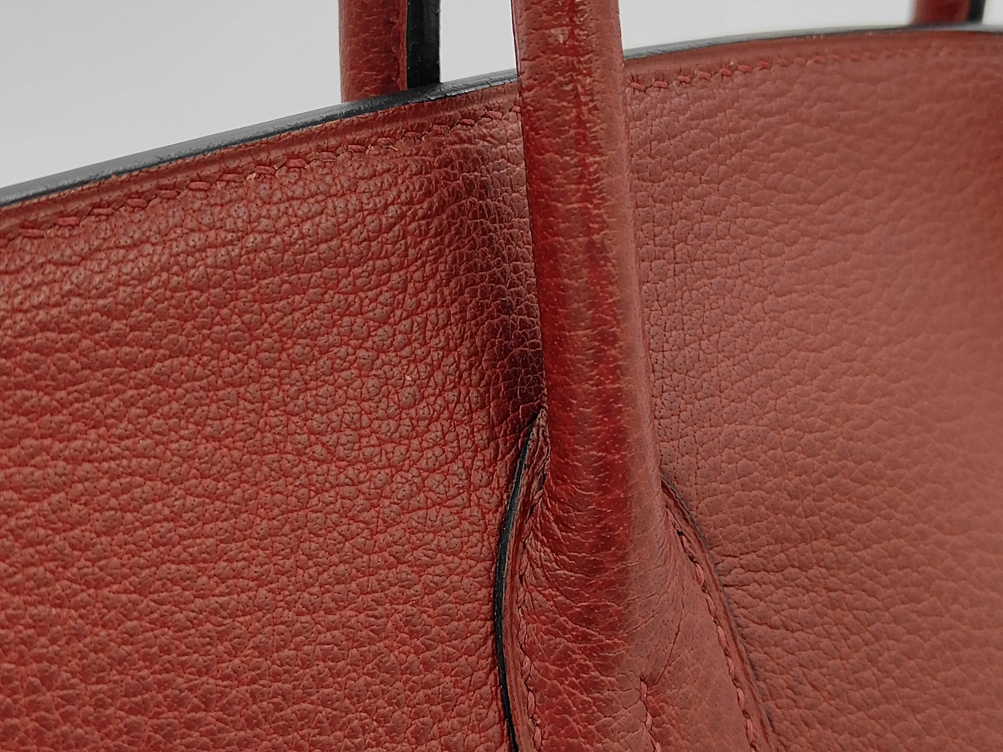 Birkin 35 Rouge H Silver Hardware E Handbag — view 5