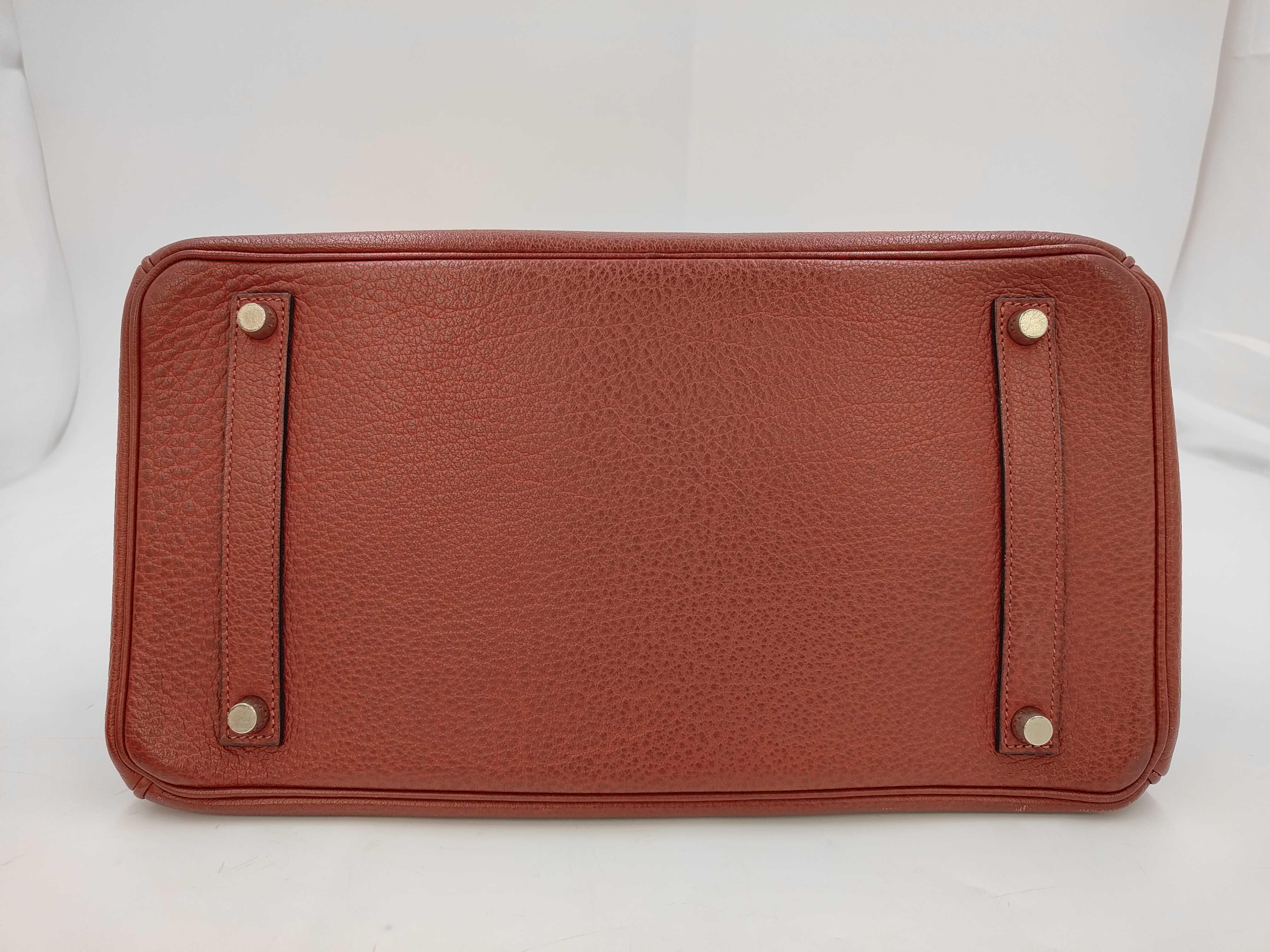 Birkin 35 Rouge H Silver Hardware E Handbag — view 7