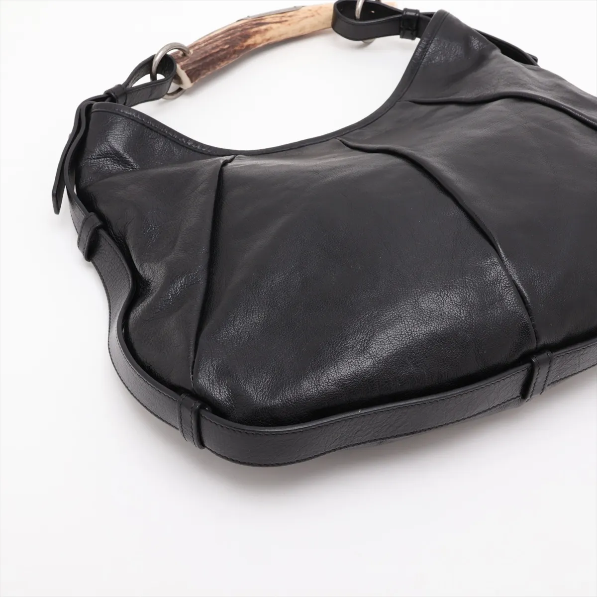Mombasa Leather Shoulder Bag, Black — view 4