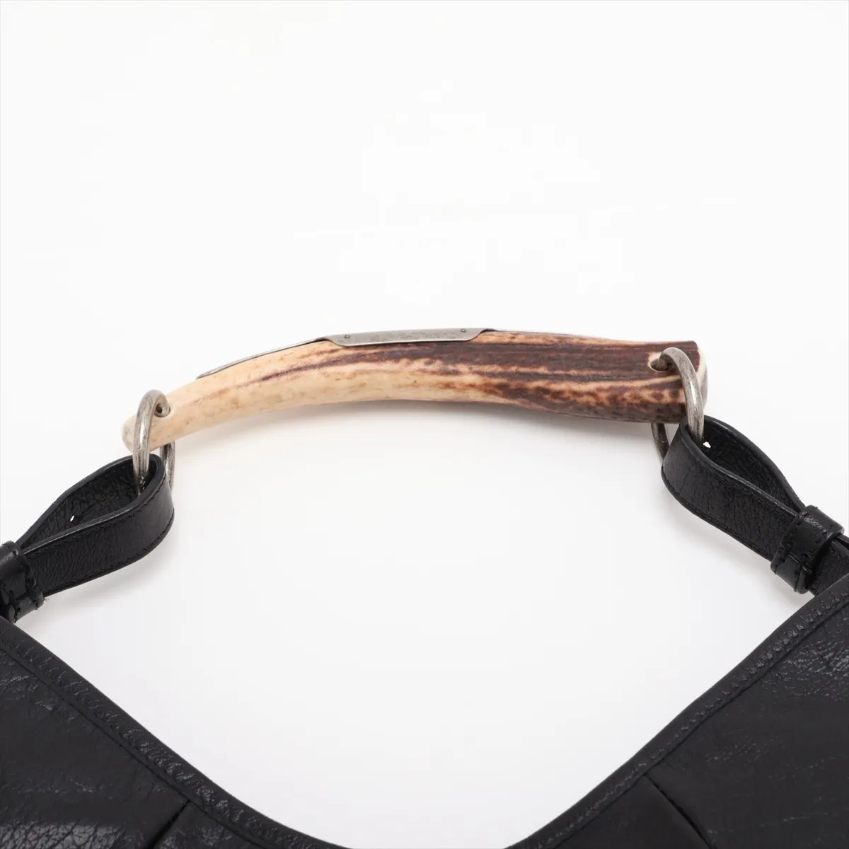 Mombasa Leather Shoulder Bag, Black — view 6
