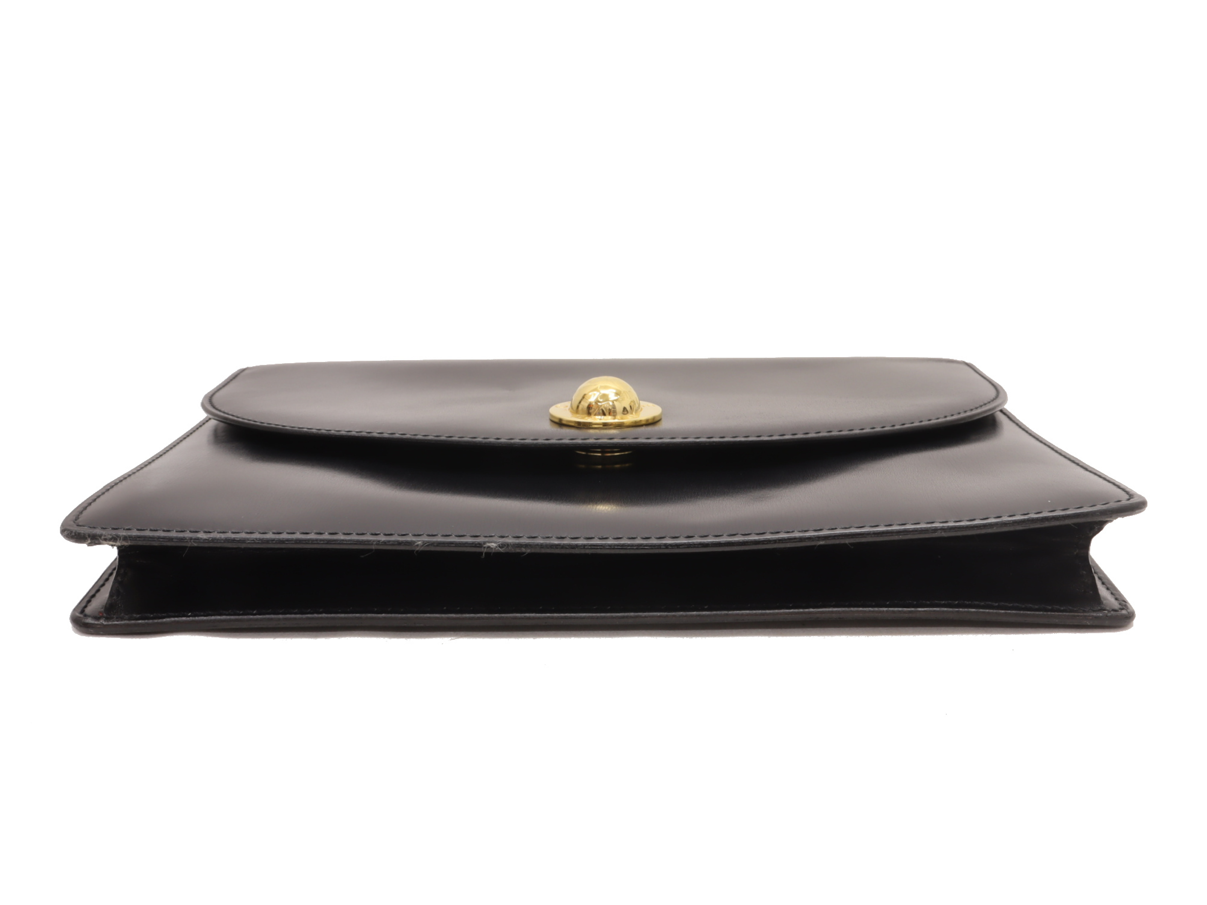 Starball Leather Chain Shoulder Bag (Black) — view 4