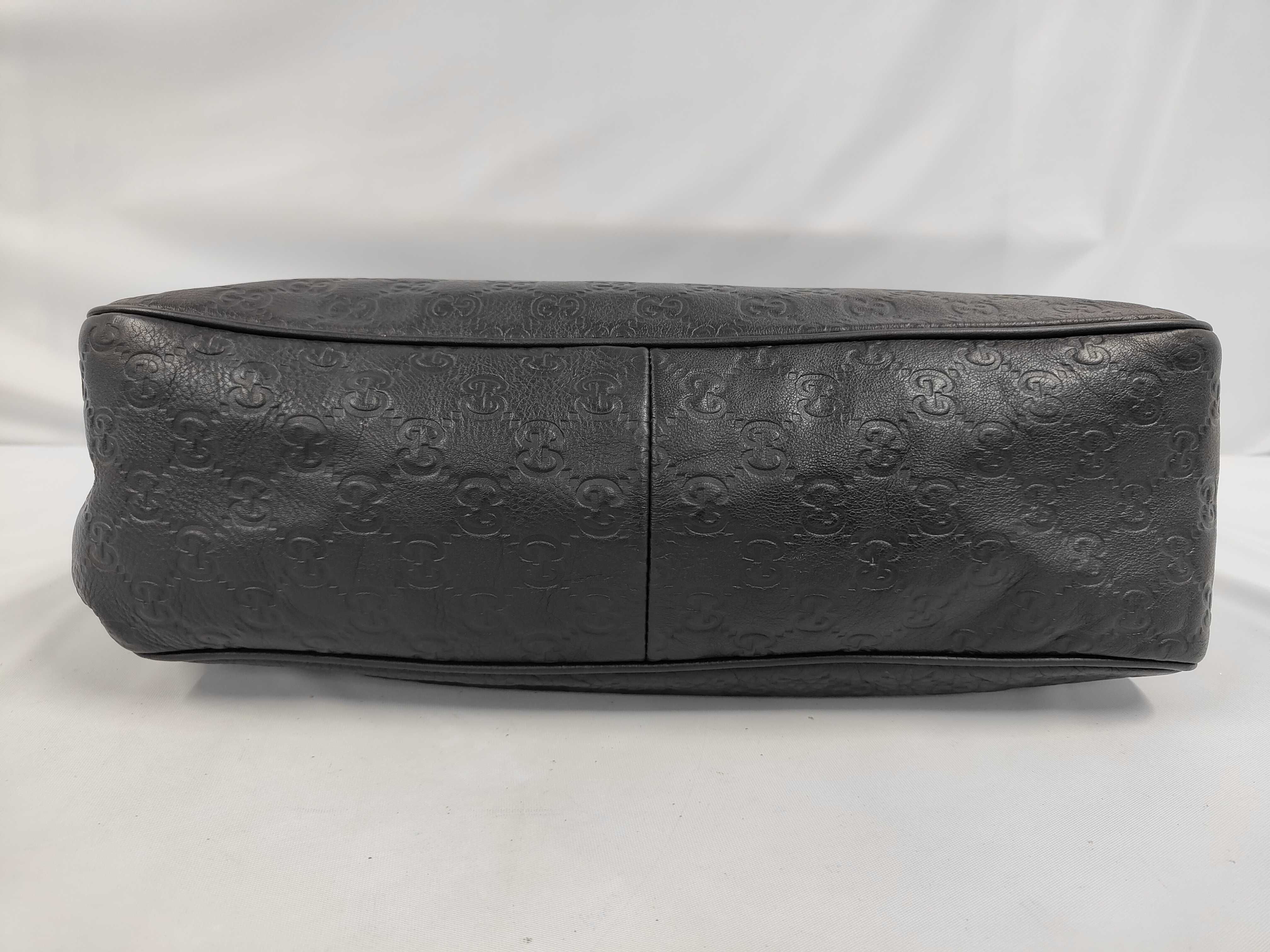 Guccissima Leather Messenger Bag, Dark Brown Shoulder Bag — view 3