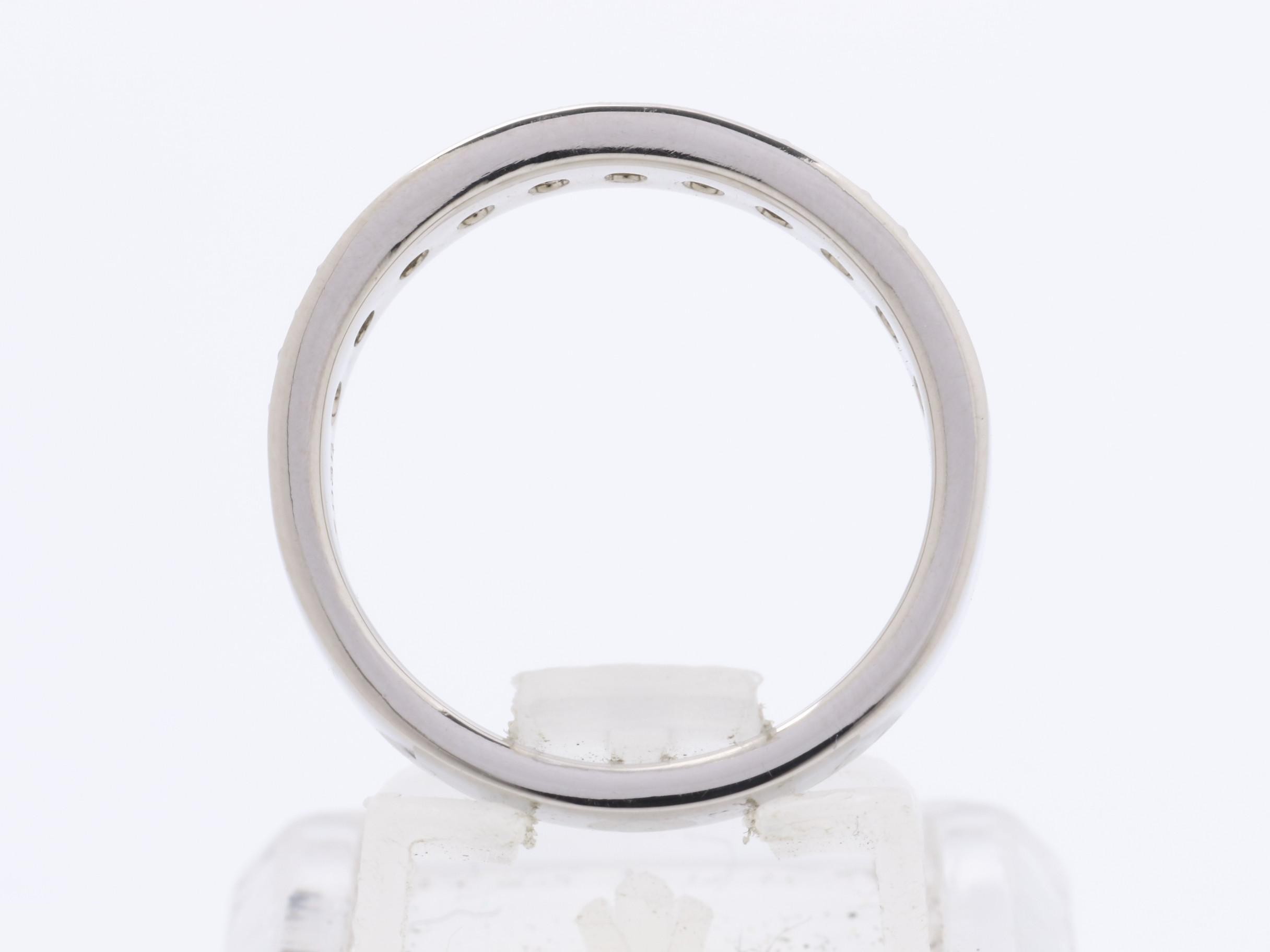 Half-diamond ring, Pt900, D0.36ct, size 11, 6.4g — view 5
