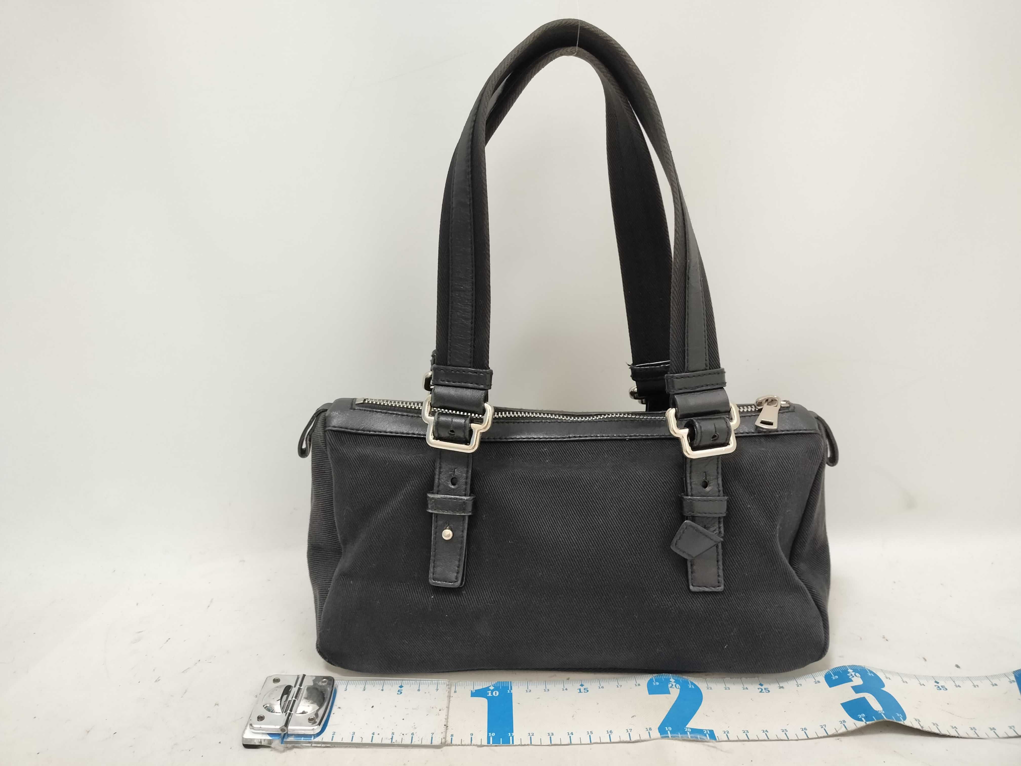 Black Canvas Leather Kahala Logo Handbag — view 2