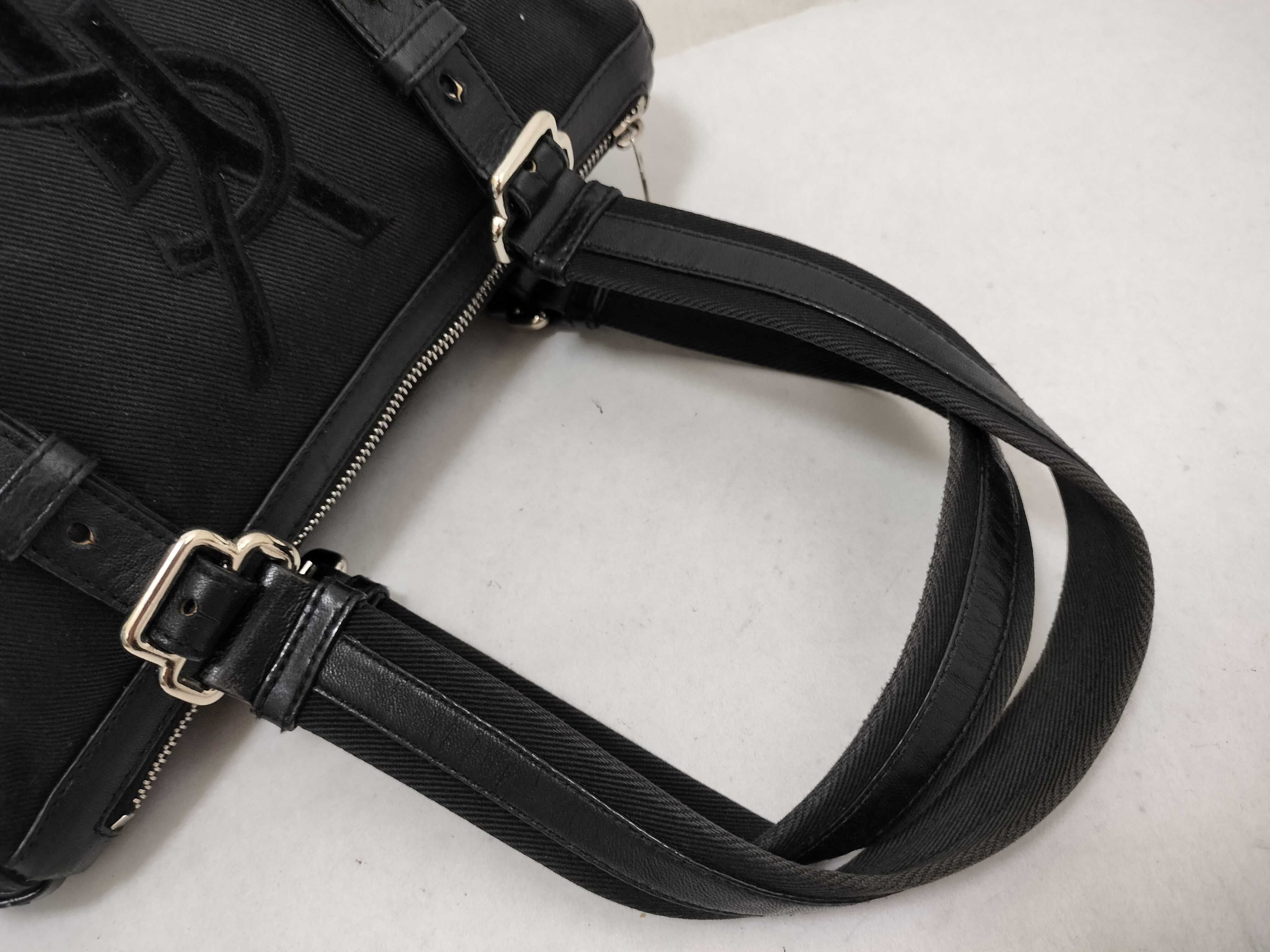 Black Canvas Leather Kahala Logo Handbag — view 3
