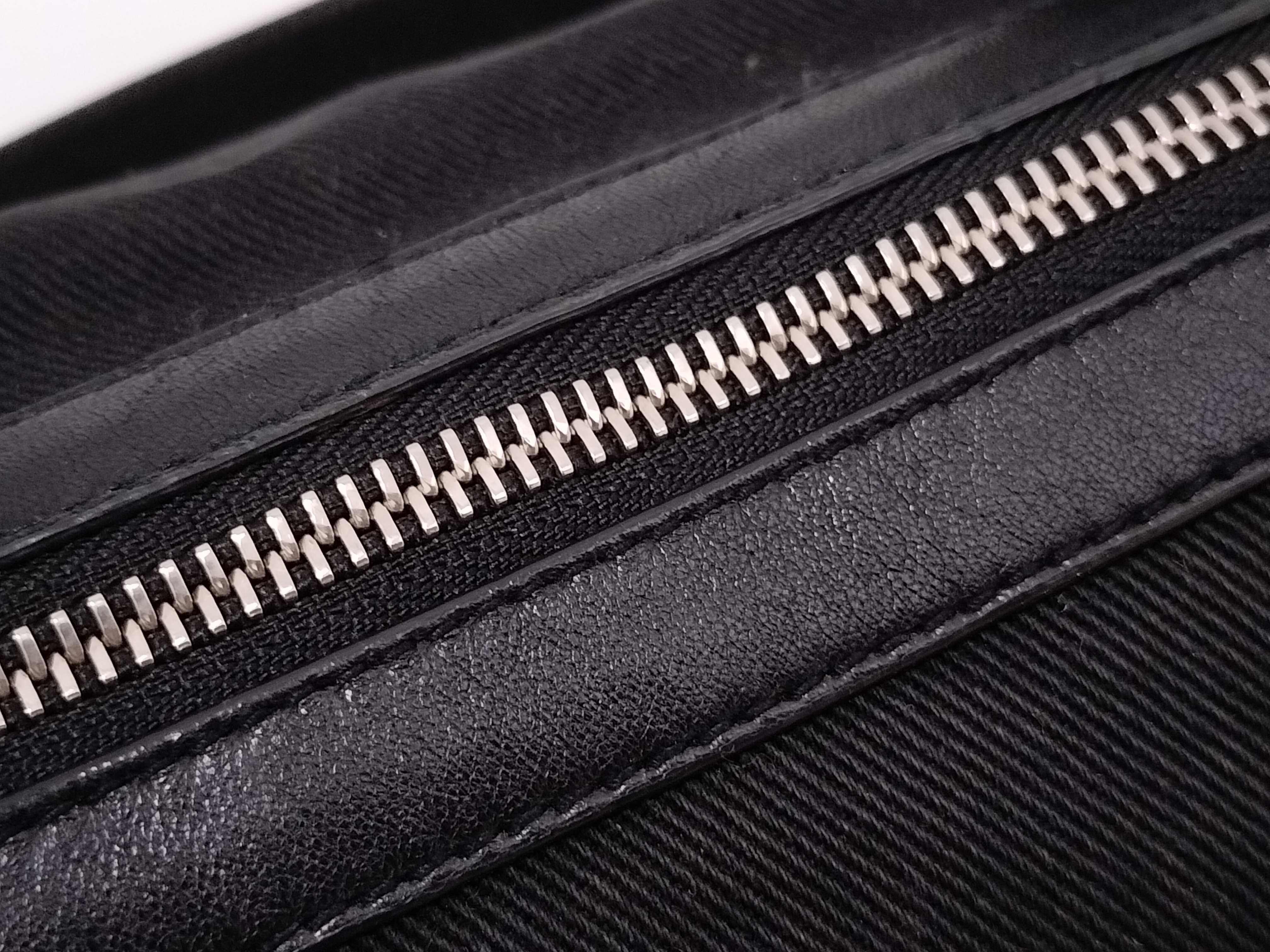 Black Canvas Leather Kahala Logo Handbag — view 8