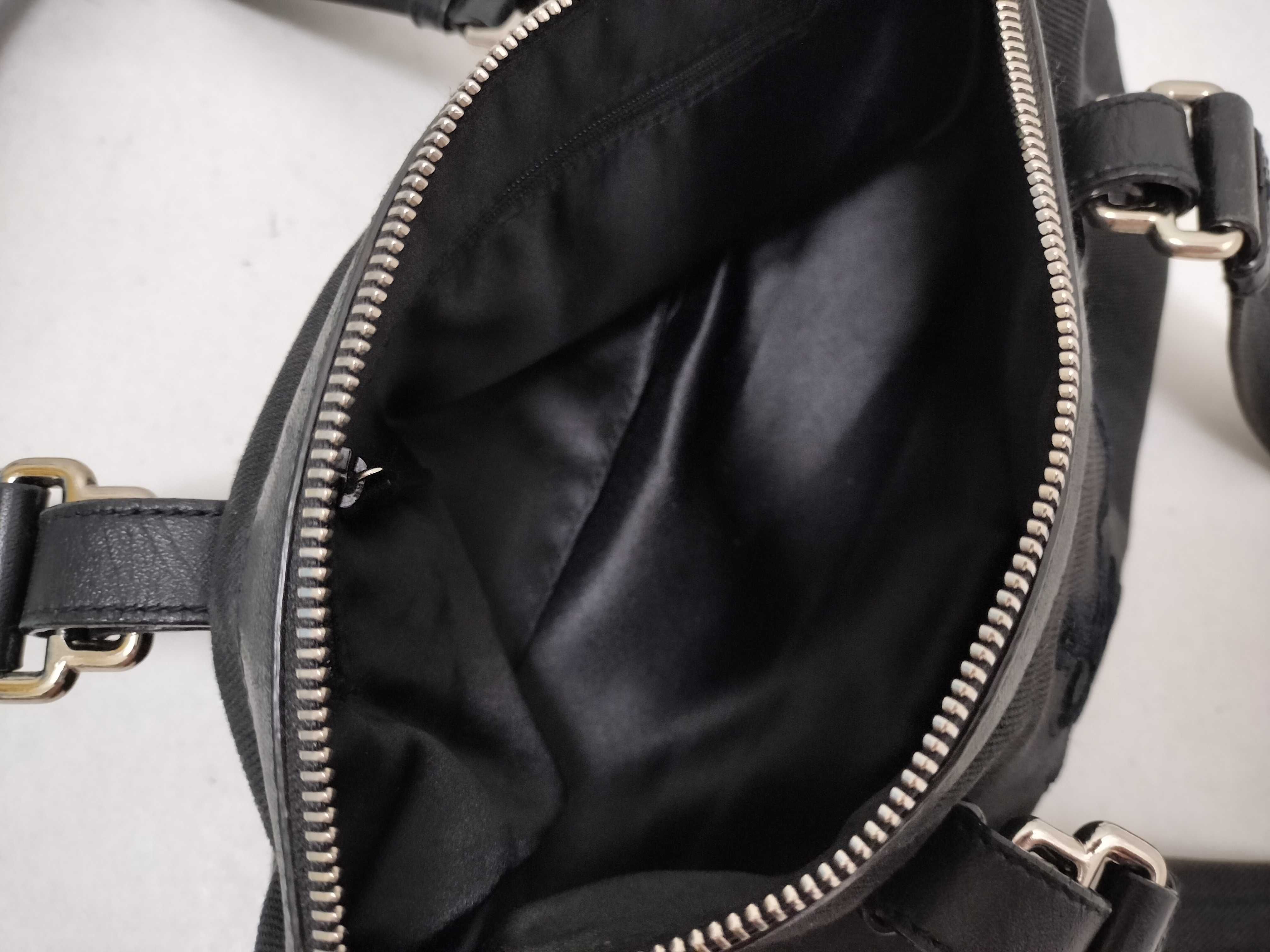 Black Canvas Leather Kahala Logo Handbag — view 10
