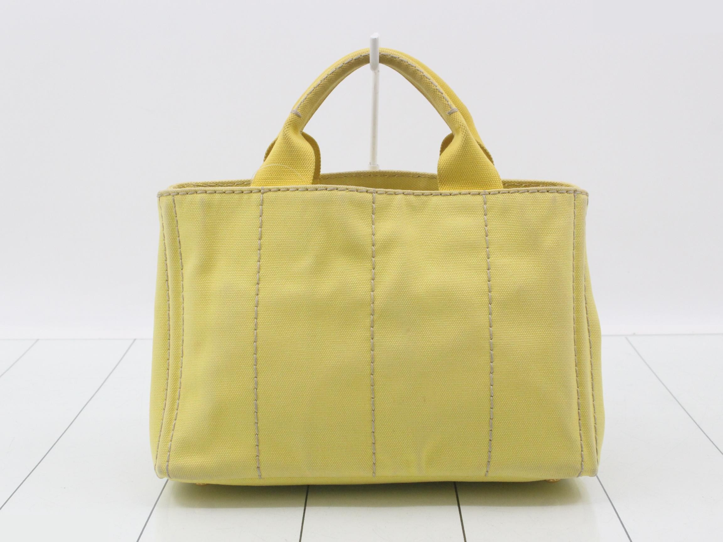 Canapa Mini handbag, yellow canvas — view 2